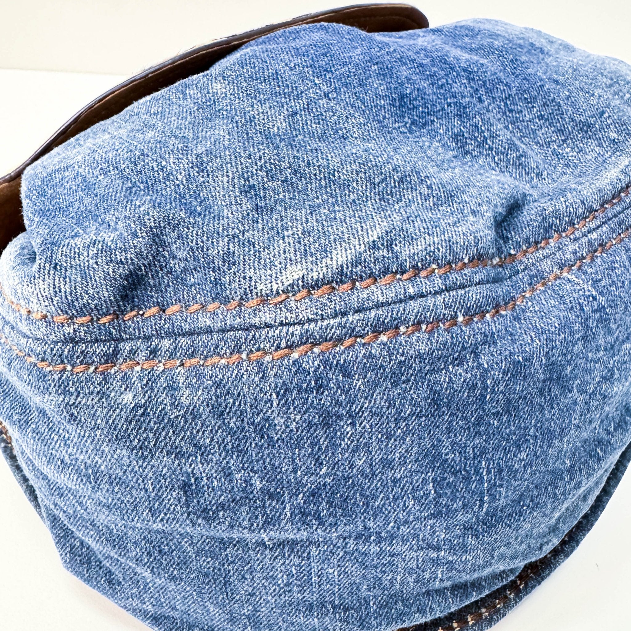 MIU MIU Blue Denim & Leopard Pony Hair Print Shoulder Bag, in , Sold by HIVE PRELOVED - Shoulder Bags, ,