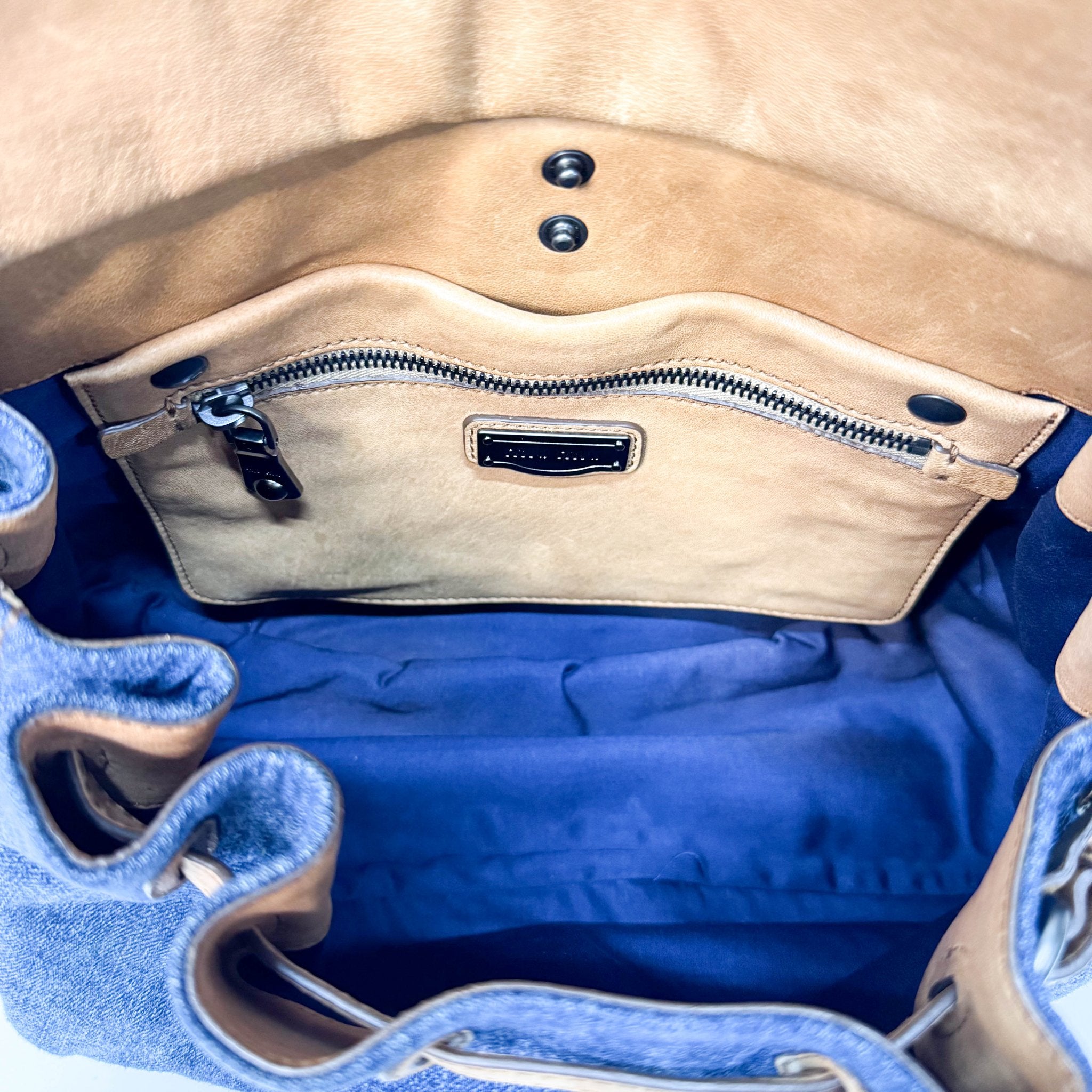 MIU MIU Blue Denim & Leopard Pony Hair Print Shoulder Bag, in , Sold by HIVE PRELOVED - Shoulder Bags, ,