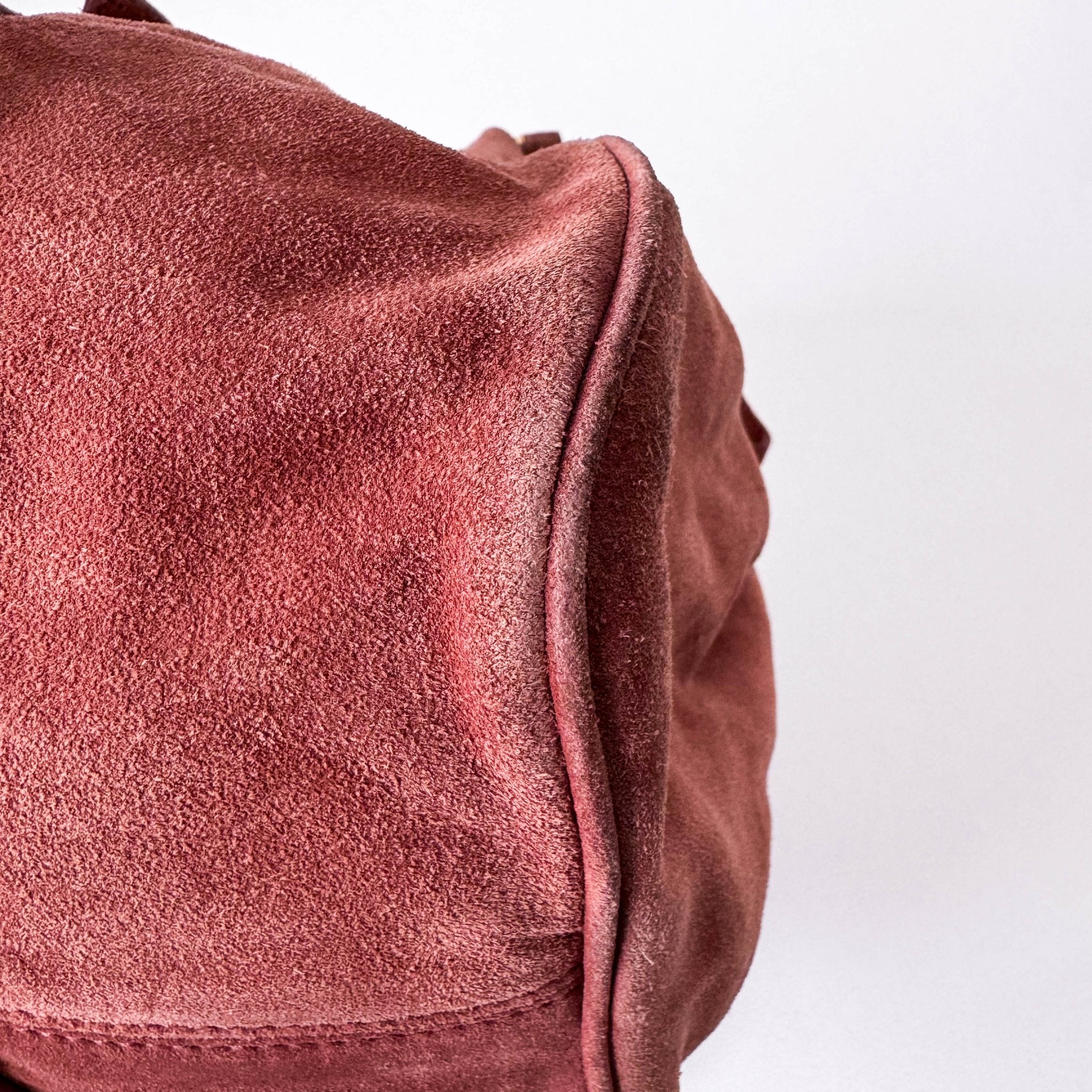 MIU MIU Bow Rose Pink Suede Handle Bag, in , Sold by HIVE PRELOVED - Handle Bags, ,