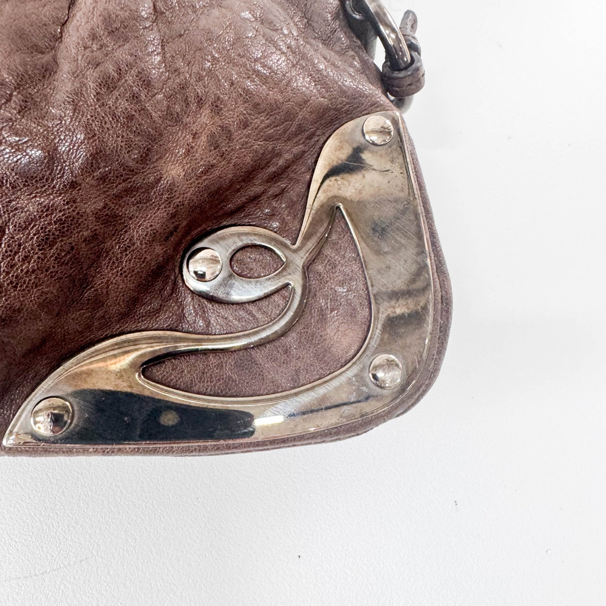 MIU MIU Brown Leather Plastic Chain Shoulder Bag, in , Sold by HIVE PRELOVED - Shoulder Bags, ,