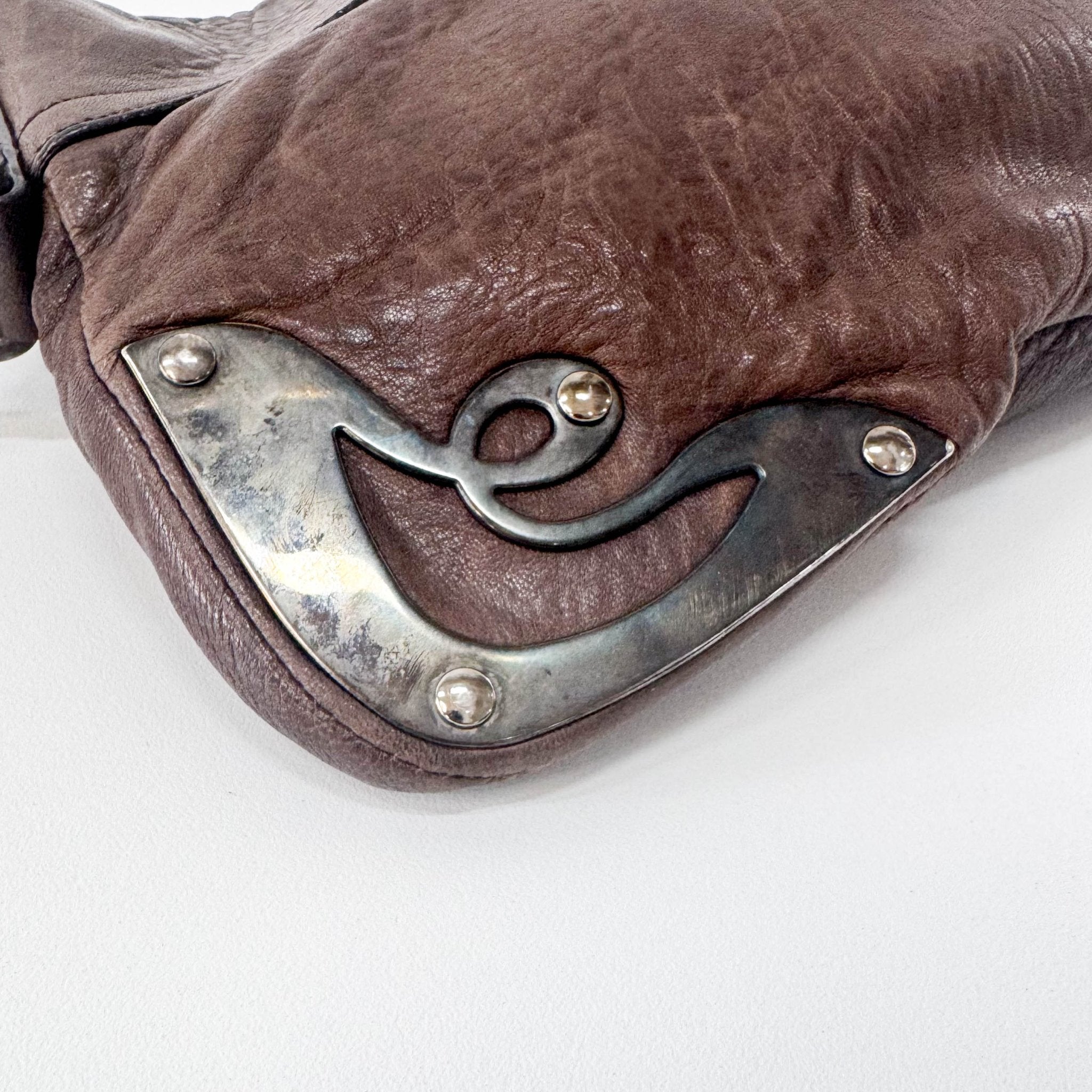 MIU MIU Brown Leather Plastic Chain Shoulder Bag, in , Sold by HIVE PRELOVED - Shoulder Bags, ,