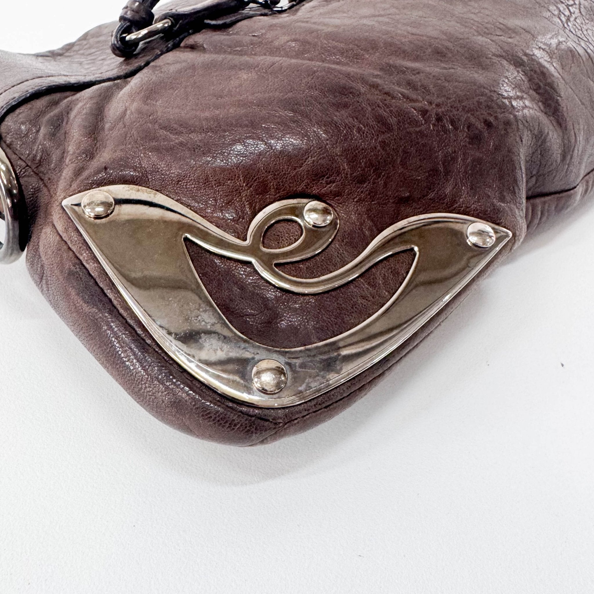 MIU MIU Brown Leather Plastic Chain Shoulder Bag, in , Sold by HIVE PRELOVED - Shoulder Bags, ,