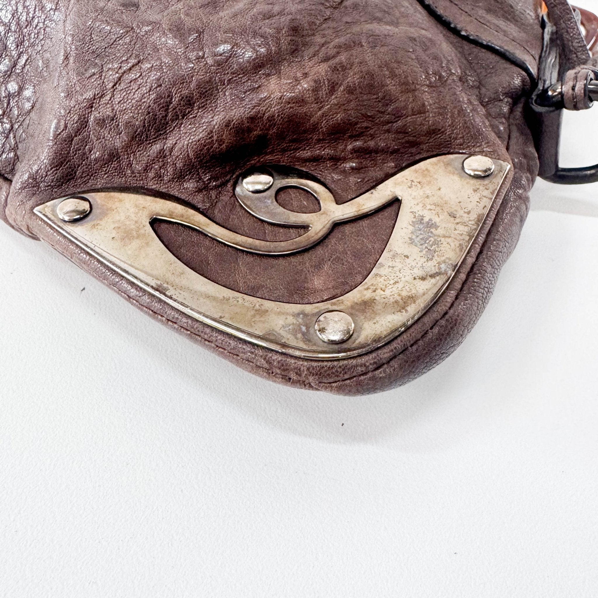 MIU MIU Brown Leather Plastic Chain Shoulder Bag, in , Sold by HIVE PRELOVED - Shoulder Bags, ,