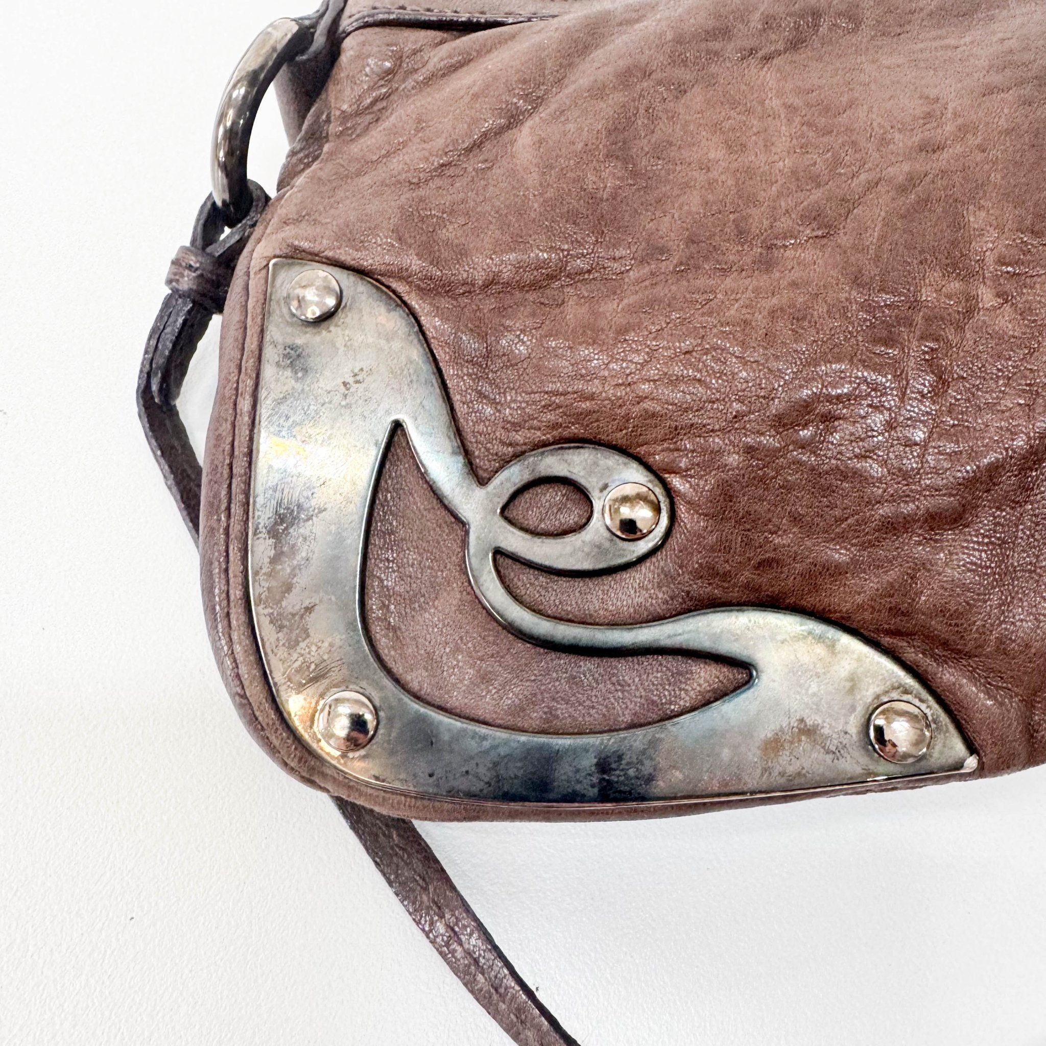 MIU MIU Brown Leather Plastic Chain Shoulder Bag, in , Sold by HIVE PRELOVED - Shoulder Bags, ,