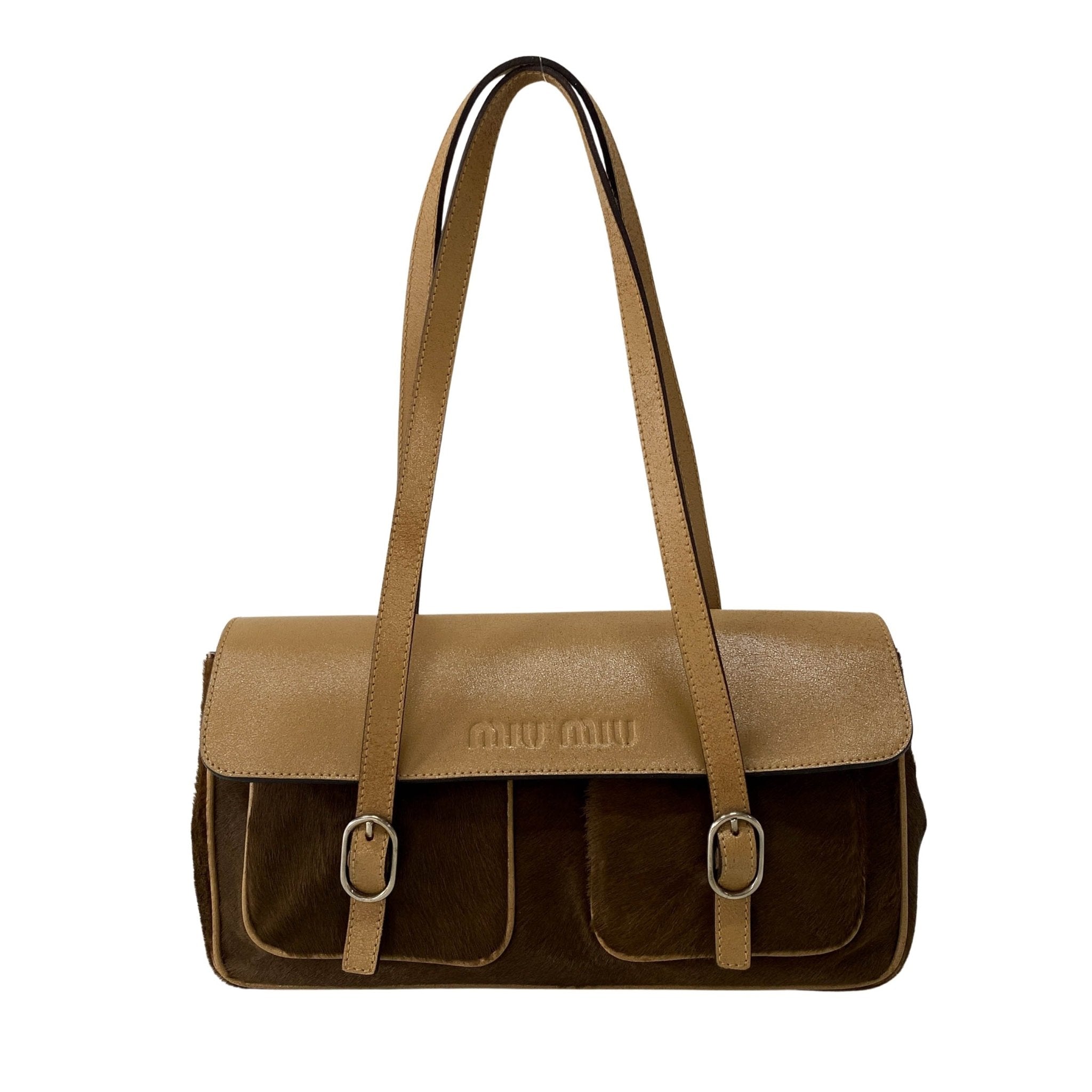 MIU MIU Brown Ponyhair Leather Shoulder Bag, in , Sold by HIVE PRELOVED - Shoulder Bags, ,