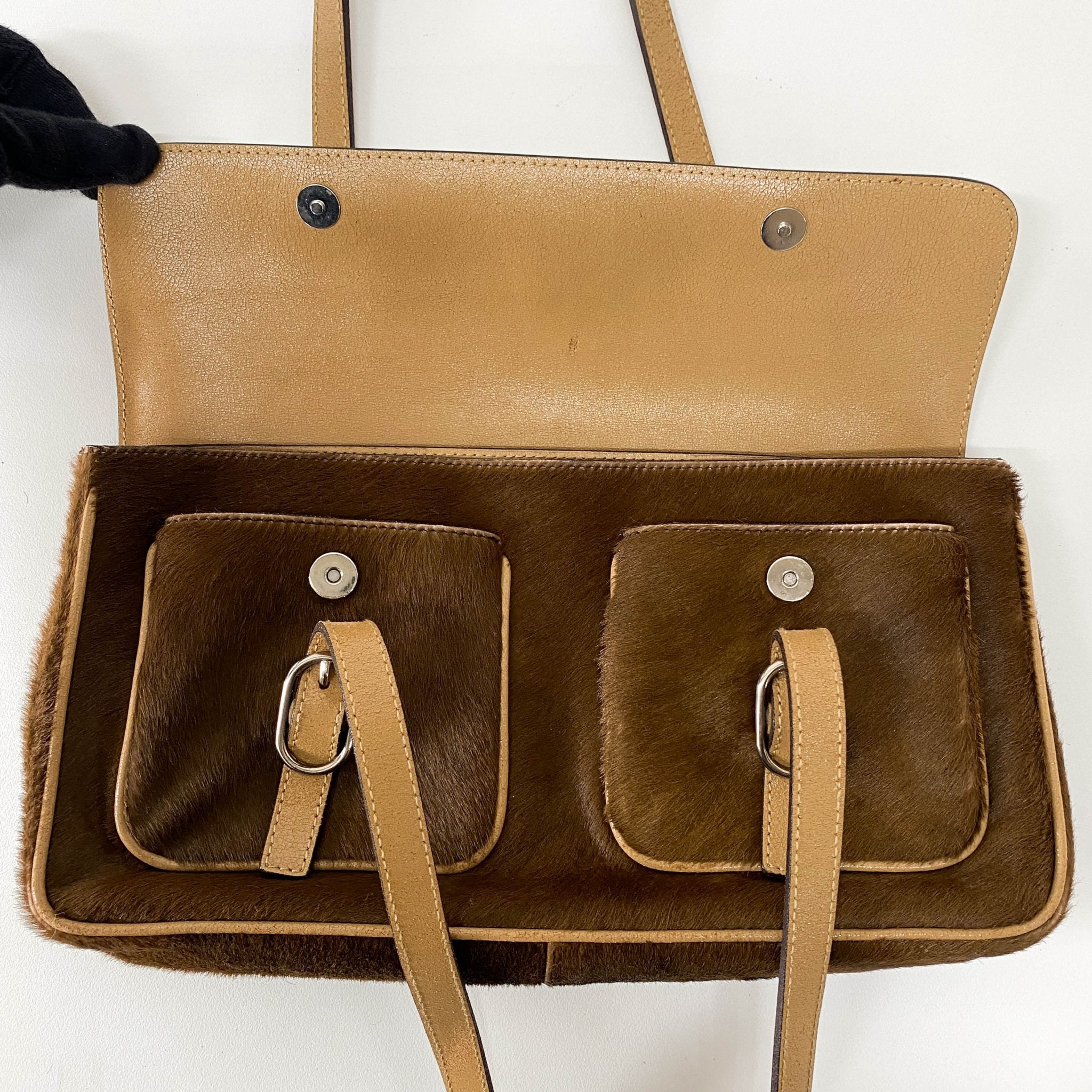 MIU MIU Brown Ponyhair Leather Shoulder Bag, in , Sold by HIVE PRELOVED - Shoulder Bags, ,