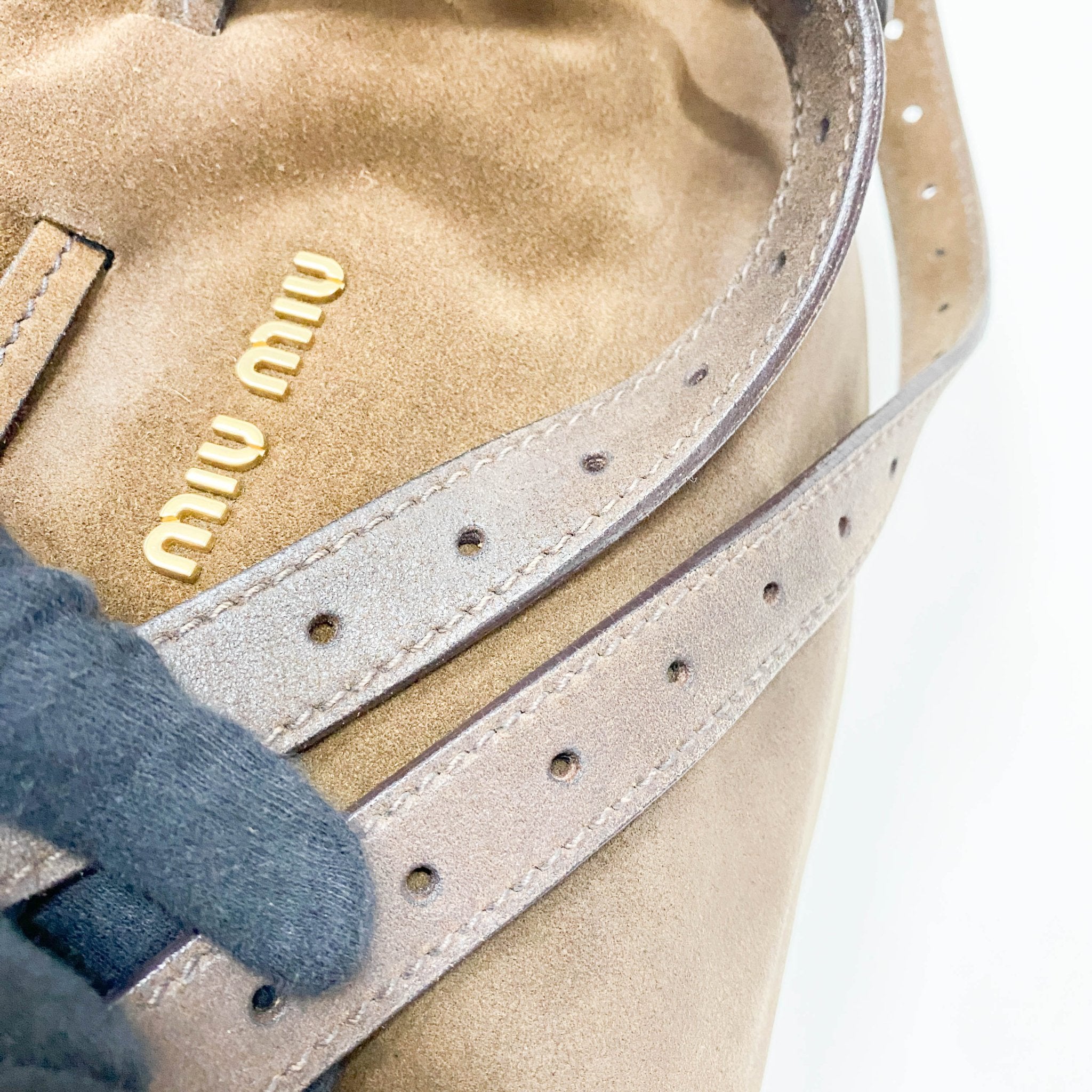 MIU MIU Brown Suede Shoulder Bag, in , Sold by HIVE PRELOVED - Shoulder Bags, ,