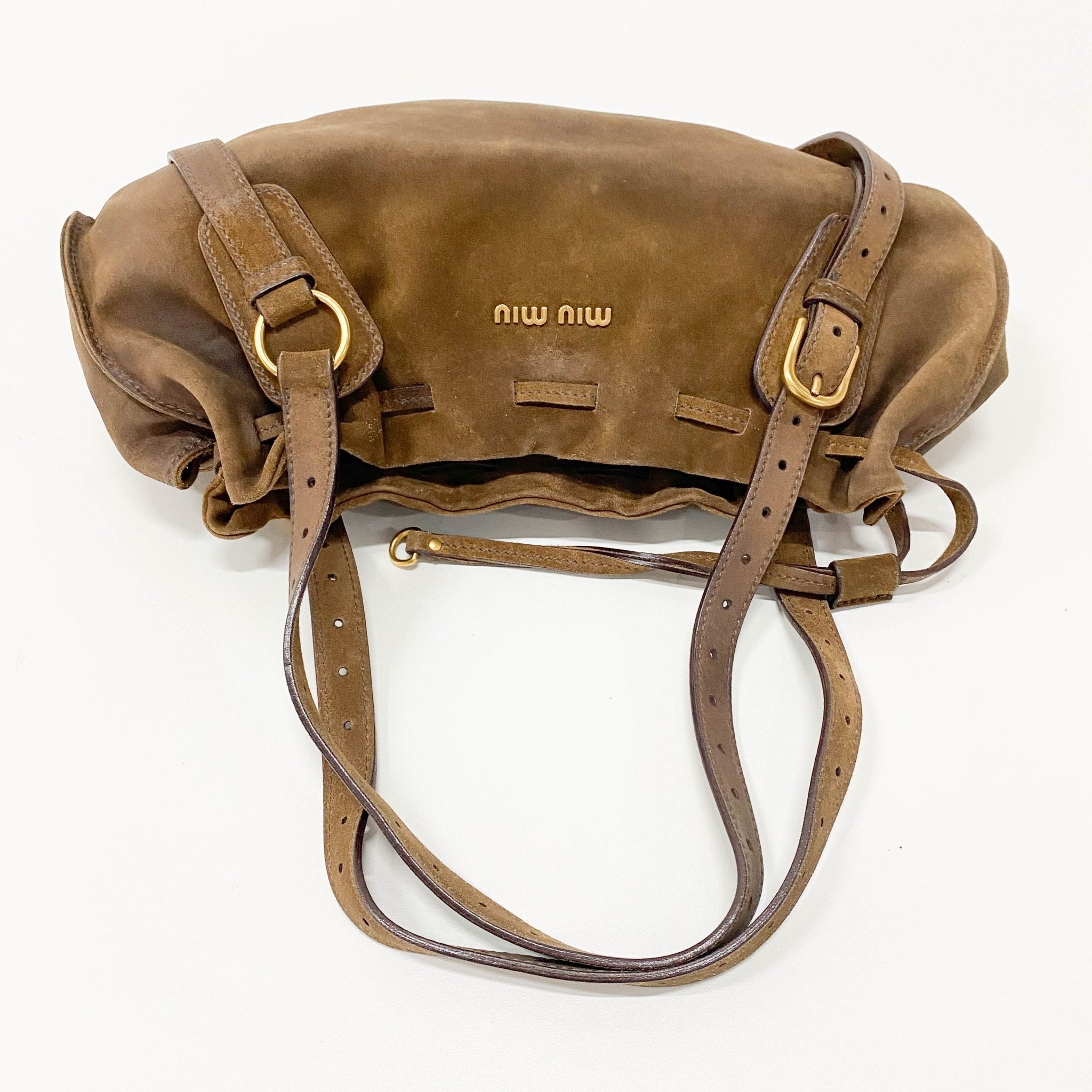 MIU MIU Brown Suede Shoulder Bag, in , Sold by HIVE PRELOVED - Shoulder Bags, ,