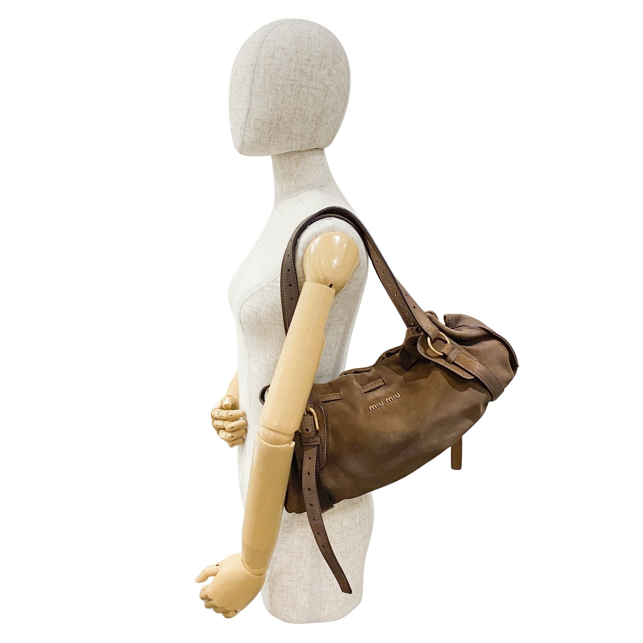 Miu Miu Brown Suede Shoulder Bag | italist