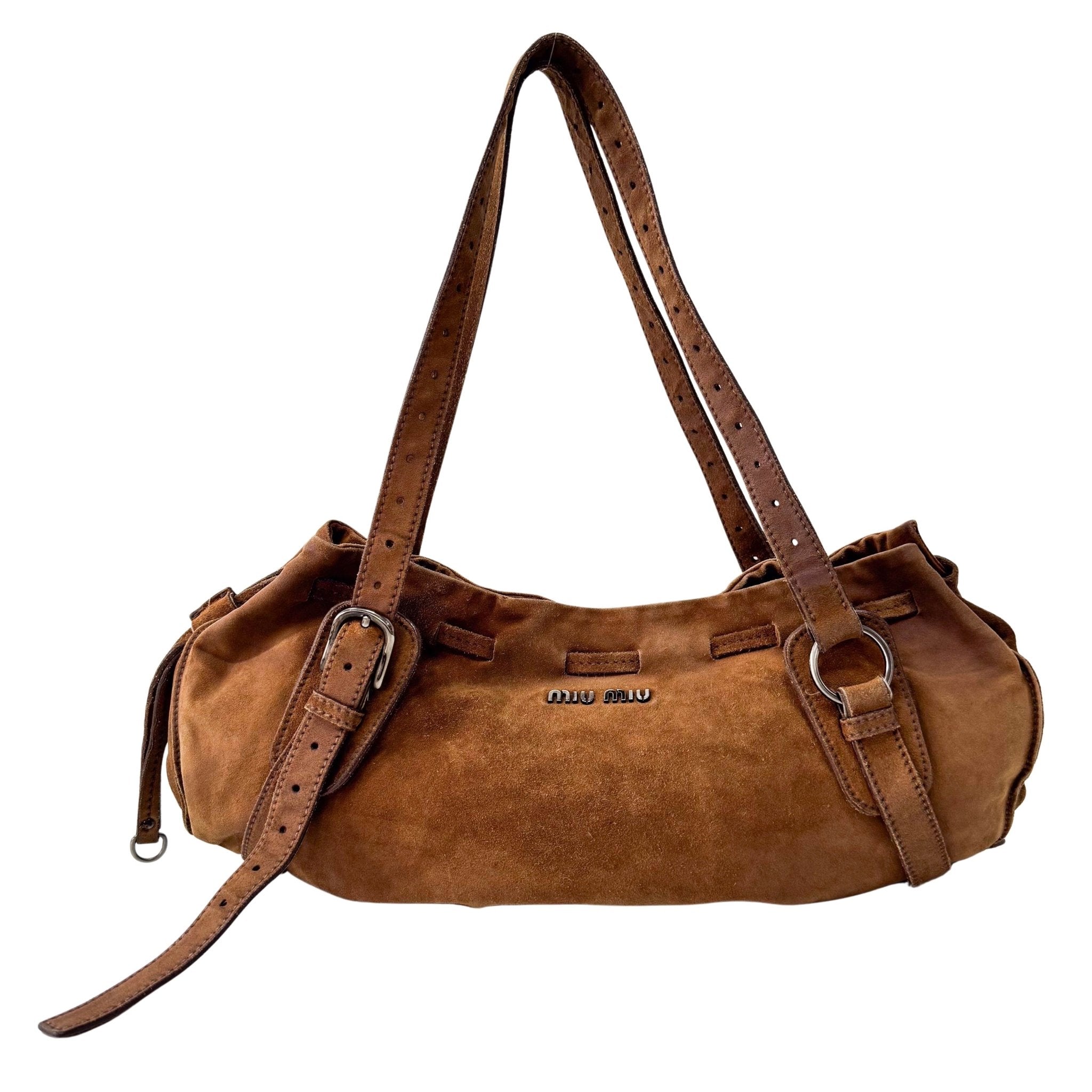 MIU MIU Brown Suede Shoulder Bag, in , Sold by HIVE PRELOVED - Shoulder Bags, ,
