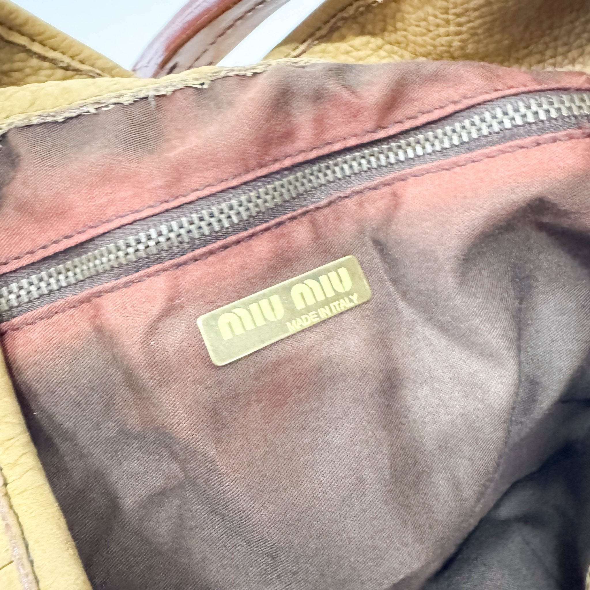 MIU MIU Caramel Suede Hobo Shoulder Bag, in , Sold by HIVE PRELOVED - Shoulder Bags, ,