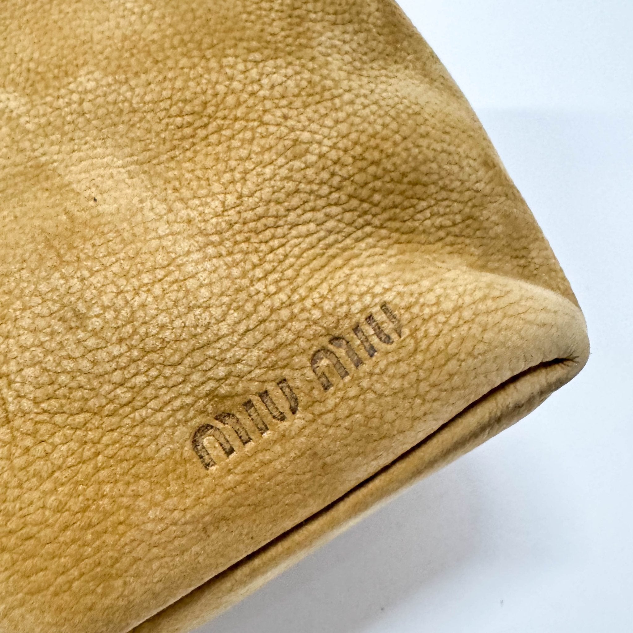 MIU MIU Caramel Suede Hobo Shoulder Bag, in , Sold by HIVE PRELOVED - Shoulder Bags, ,