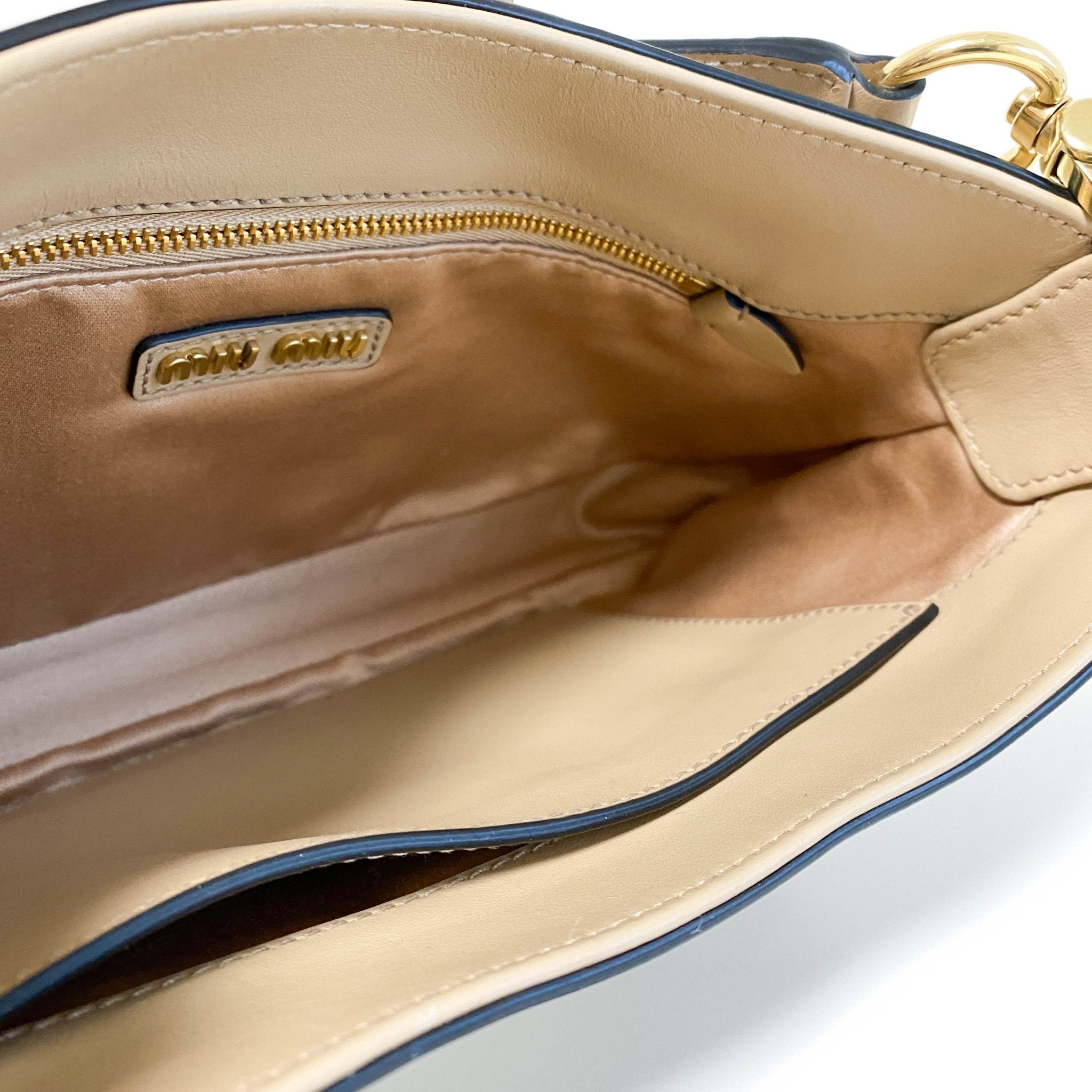 MIU MIU City Beige Leather Hobo Shoulder Bag, in , Sold by HIVE PRELOVED - Shoulder Bags, ,