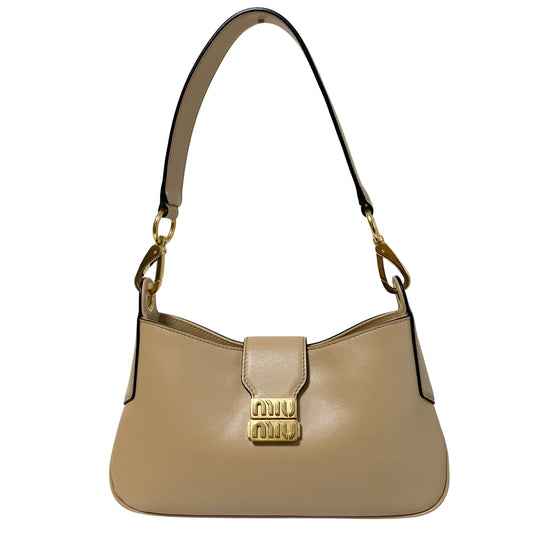 MIU MIU City Beige Leather Hobo Shoulder Bag, in , Sold by HIVE PRELOVED - Shoulder Bags, ,