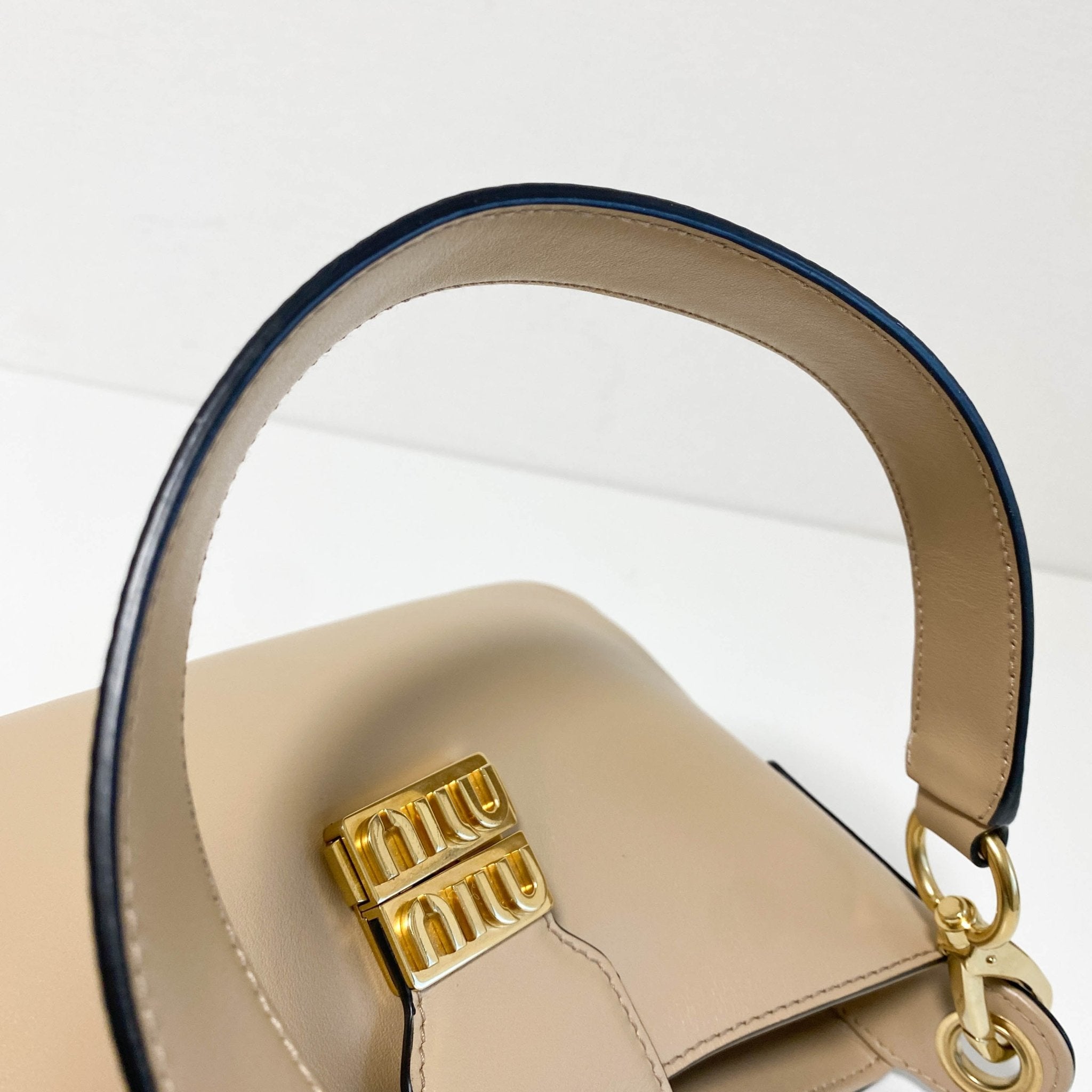 MIU MIU City Beige Leather Hobo Shoulder Bag, in , Sold by HIVE PRELOVED - Shoulder Bags, ,