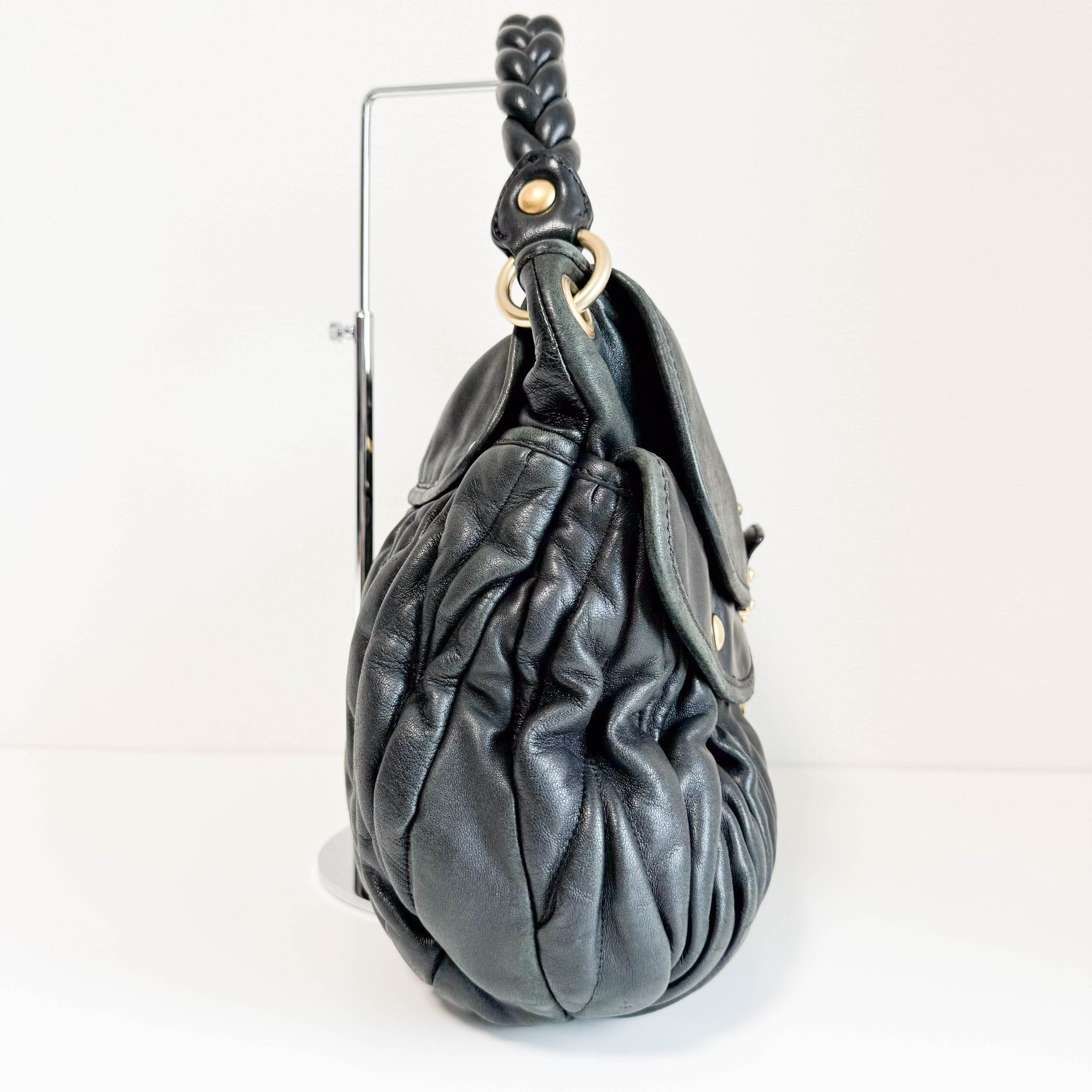 MIU MIU Coffer Black Leather Shoulder Bag, in , Sold by HIVE PRELOVED - Shoulder Bags, ,