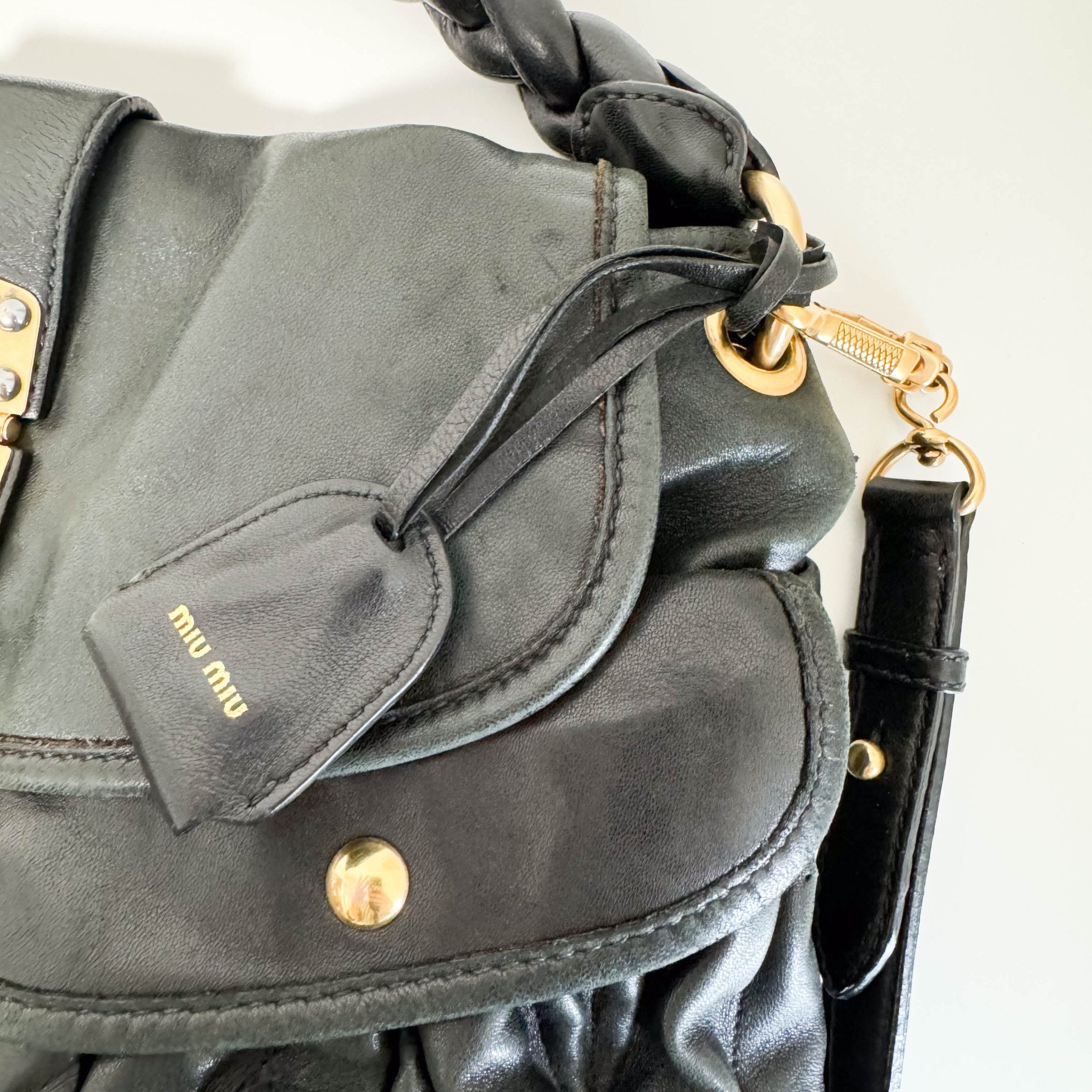 MIU MIU Coffer Black Leather Shoulder Bag, in , Sold by HIVE PRELOVED - Shoulder Bags, ,