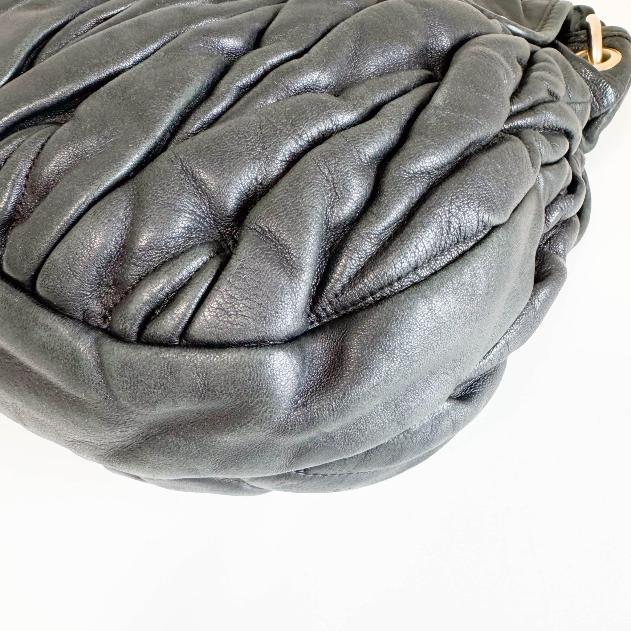 MIU MIU Coffer Black Leather Shoulder Bag, in , Sold by HIVE PRELOVED - Shoulder Bags, ,