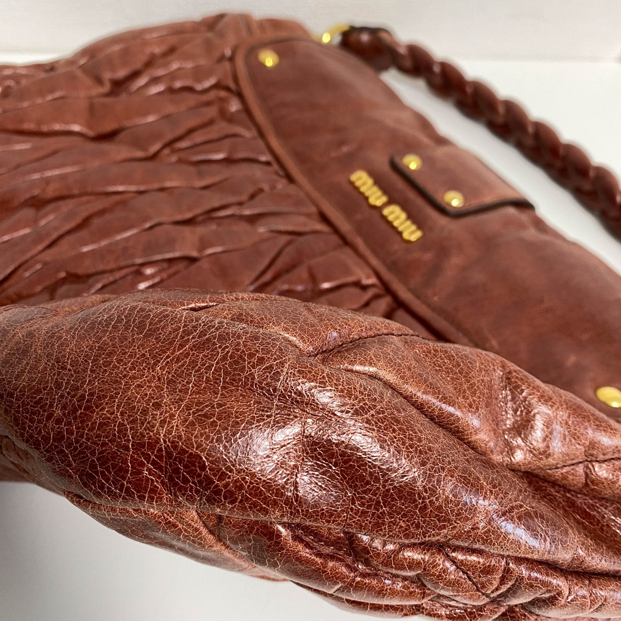 MIU MIU Coffer Calfskin Leather Shoulder Bag, in , Sold by HIVE PRELOVED - Shoulder Bags, ,