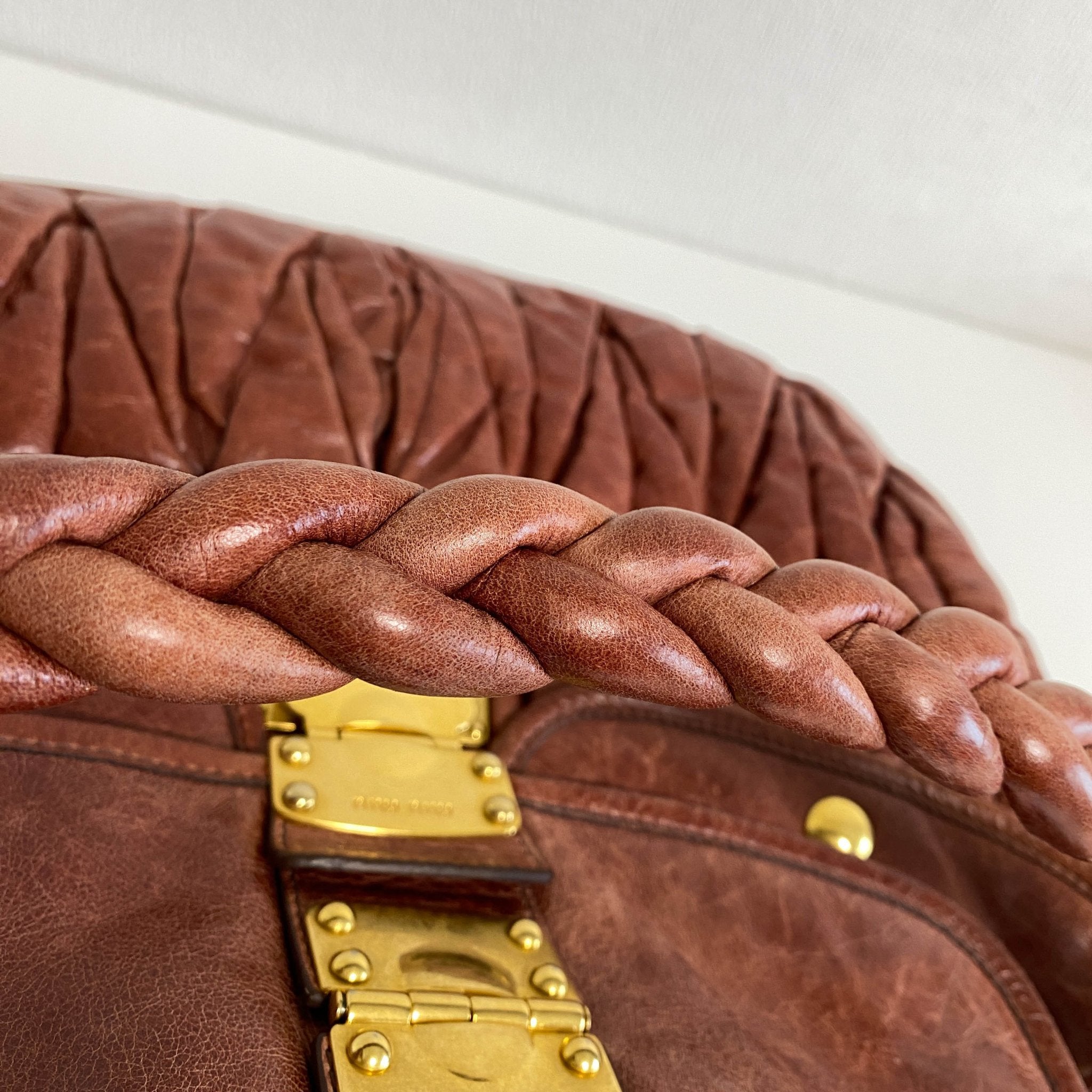 MIU MIU Coffer Calfskin Leather Shoulder Bag, in , Sold by HIVE PRELOVED - Shoulder Bags, ,