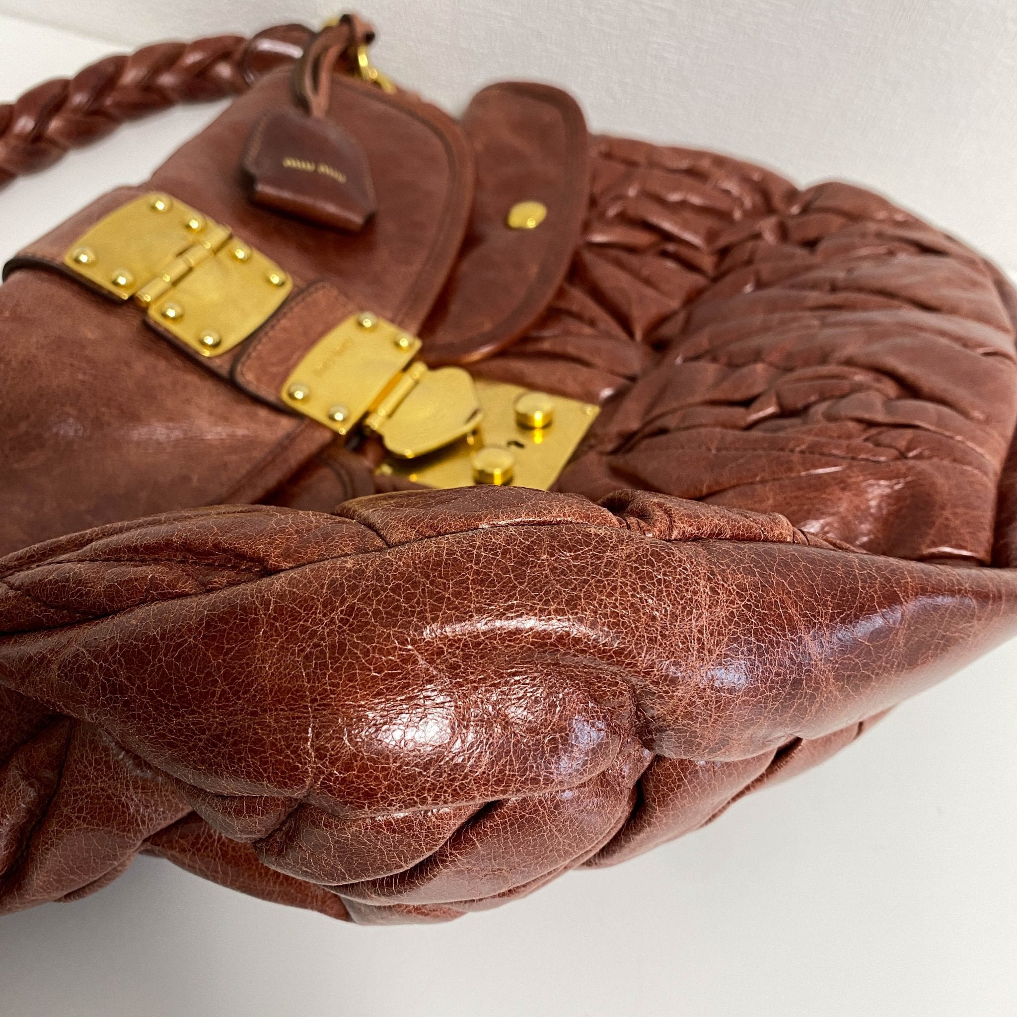 MIU MIU Coffer Calfskin Leather Shoulder Bag, in , Sold by HIVE PRELOVED - Shoulder Bags, ,