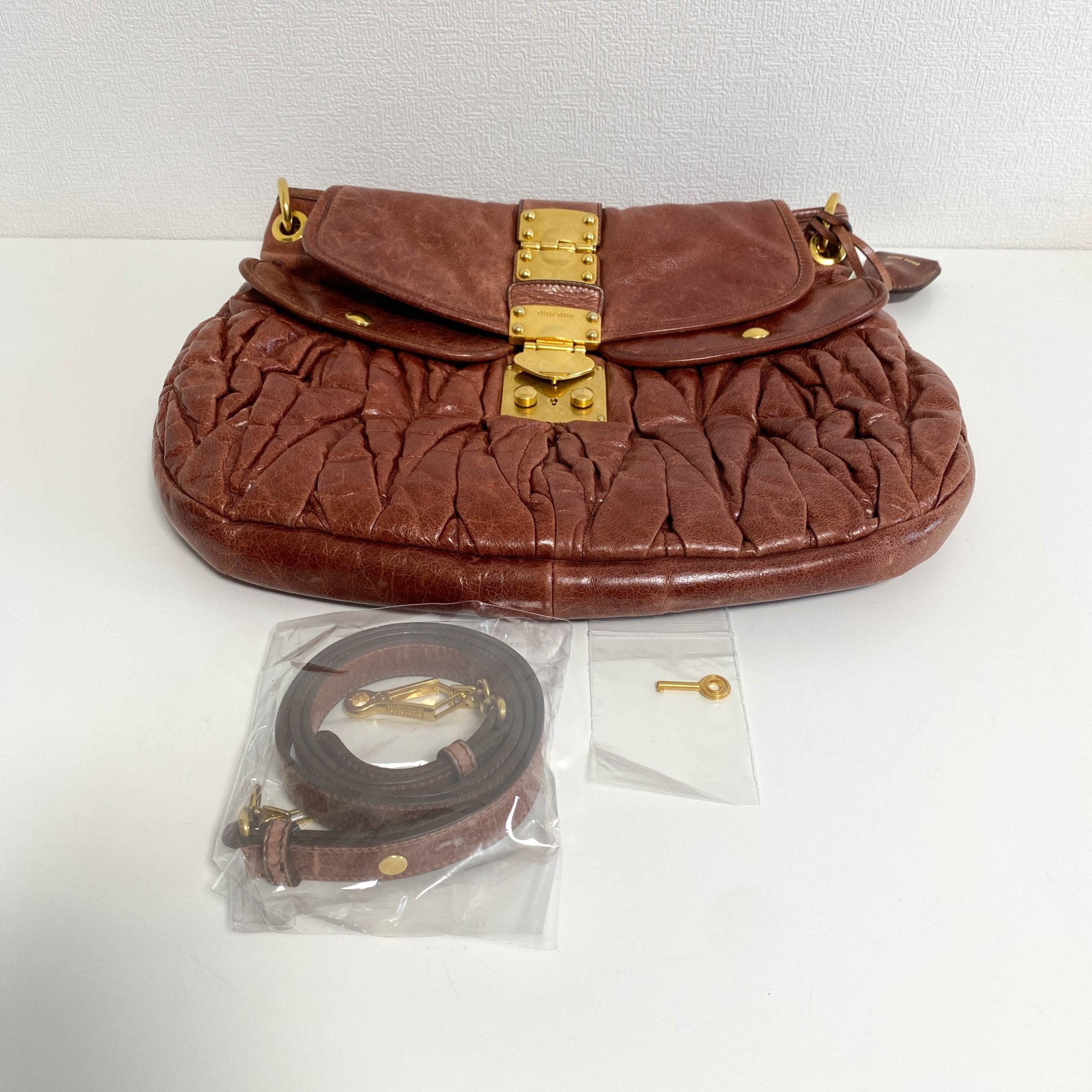 MIU MIU Coffer Calfskin Leather Shoulder Bag, in , Sold by HIVE PRELOVED - Shoulder Bags, ,