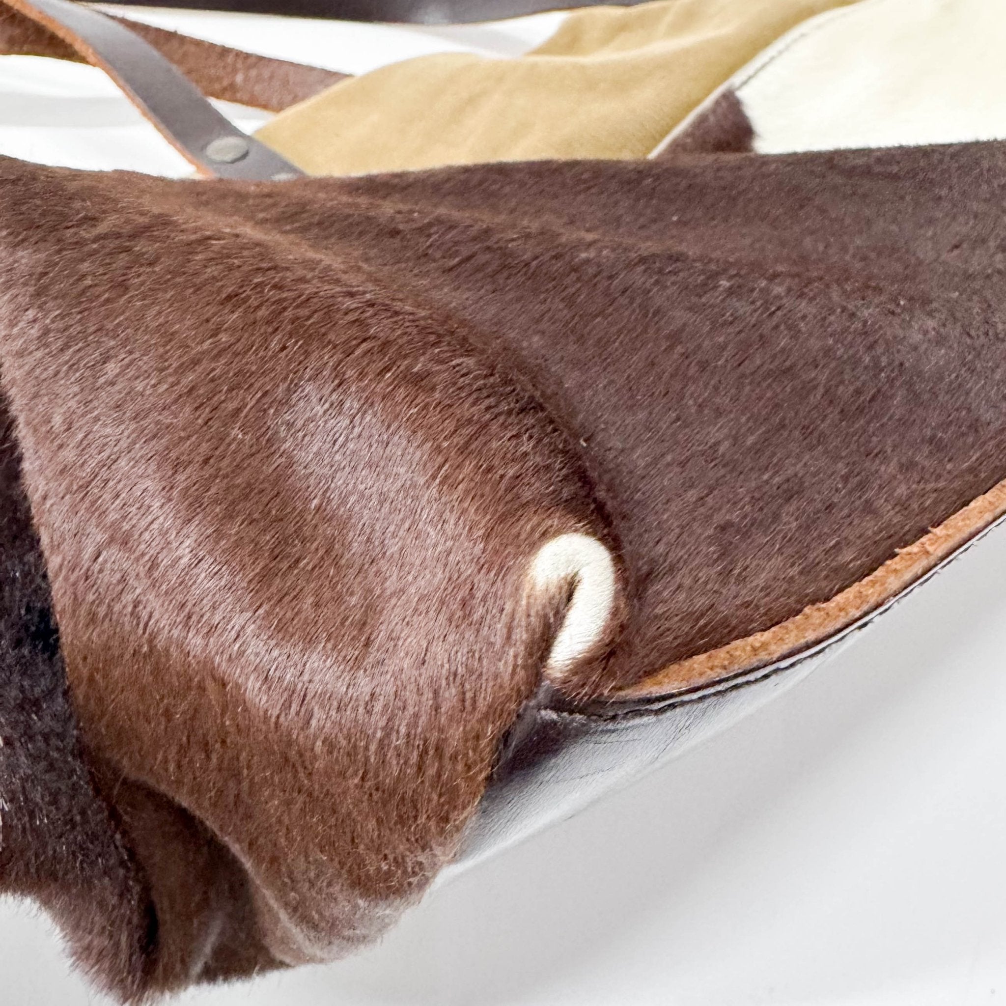 MIU MIU Cow Print Pony Hair Tote Shoulder Bag, in , Sold by HIVE PRELOVED - Shoulder Bags, Totes,