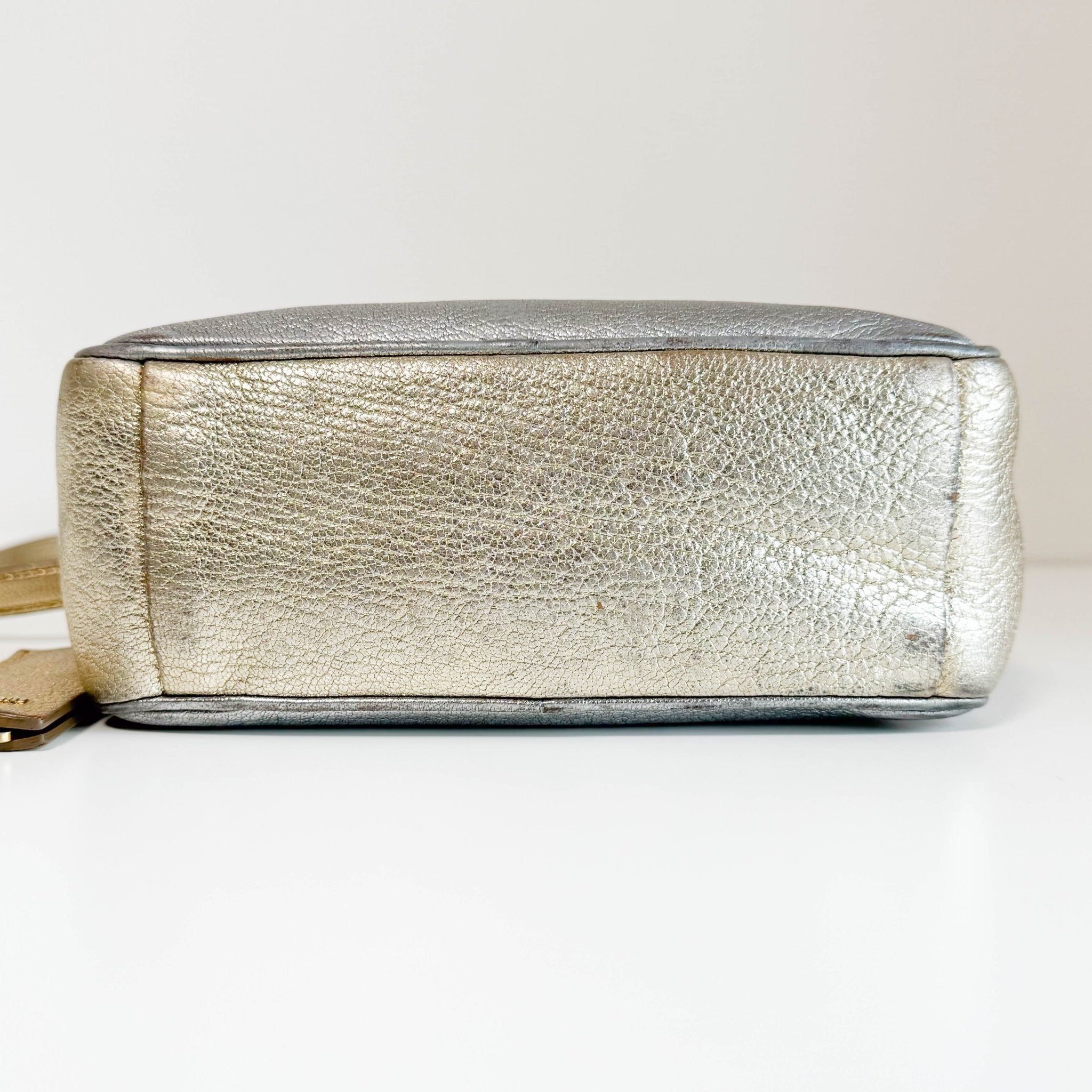 MIU MIU Gold and Silver Leather Camera Crossbody Bag, in , Sold by HIVE PRELOVED - Crossbody bags, ,