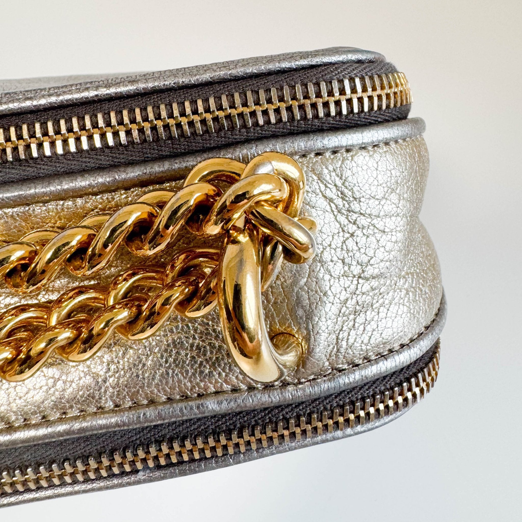 MIU MIU Gold and Silver Leather Camera Crossbody Bag, in , Sold by HIVE PRELOVED - Crossbody bags, ,