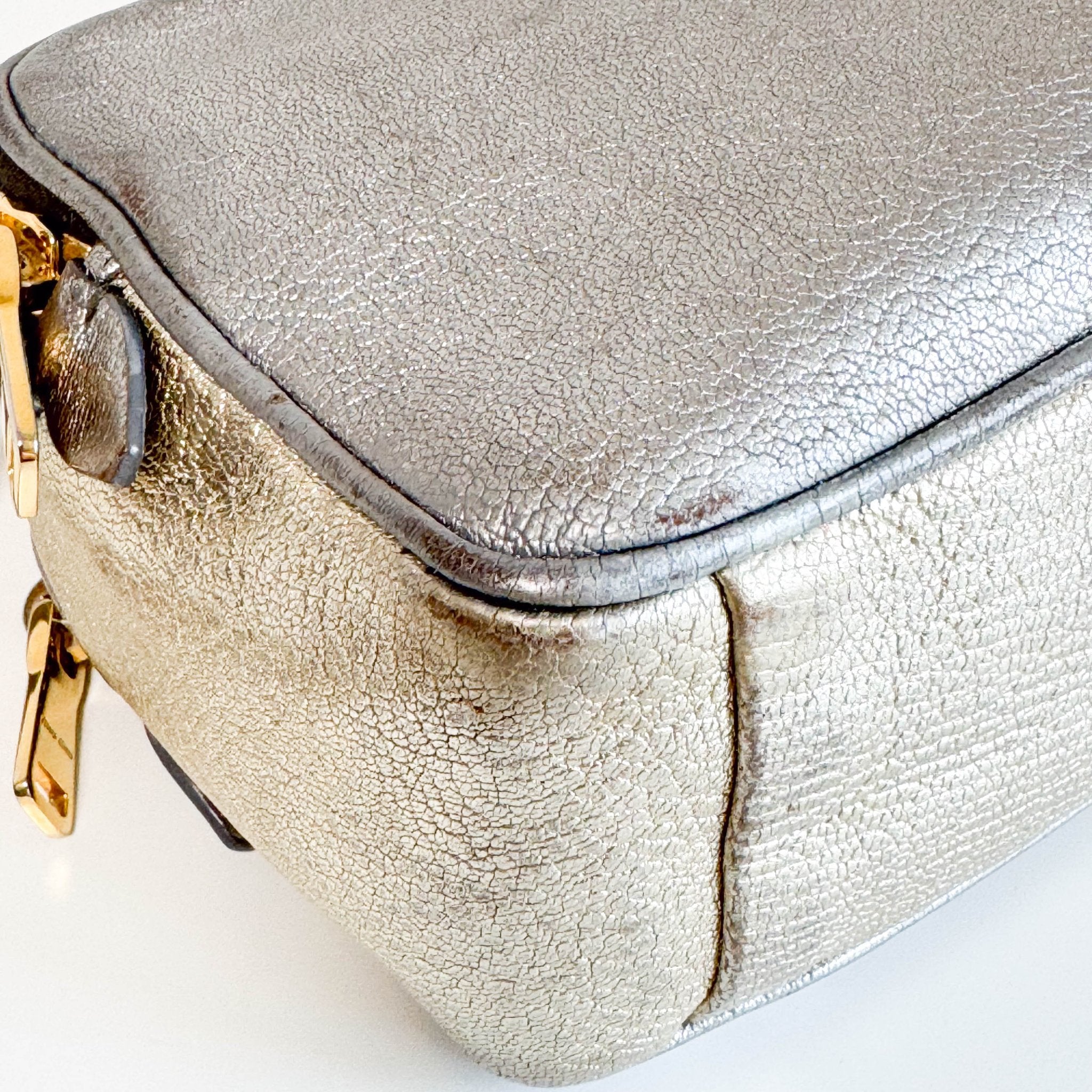 MIU MIU Gold and Silver Leather Camera Crossbody Bag, in , Sold by HIVE PRELOVED - Crossbody bags, ,
