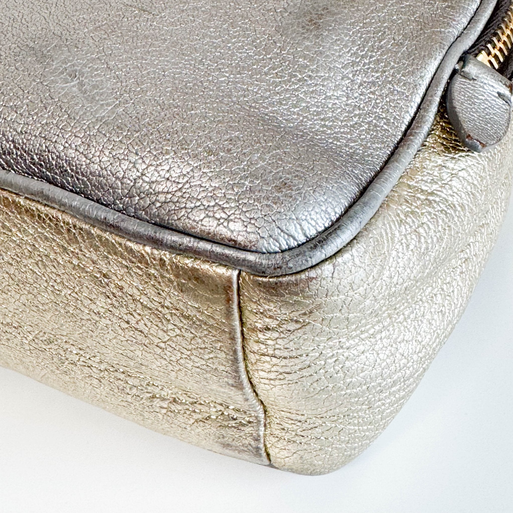 MIU MIU Gold and Silver Leather Camera Crossbody Bag, in , Sold by HIVE PRELOVED - Crossbody bags, ,