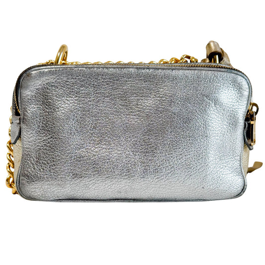 MIU MIU Gold and Silver Leather Camera Crossbody Bag, in , Sold by HIVE PRELOVED - Crossbody bags, ,
