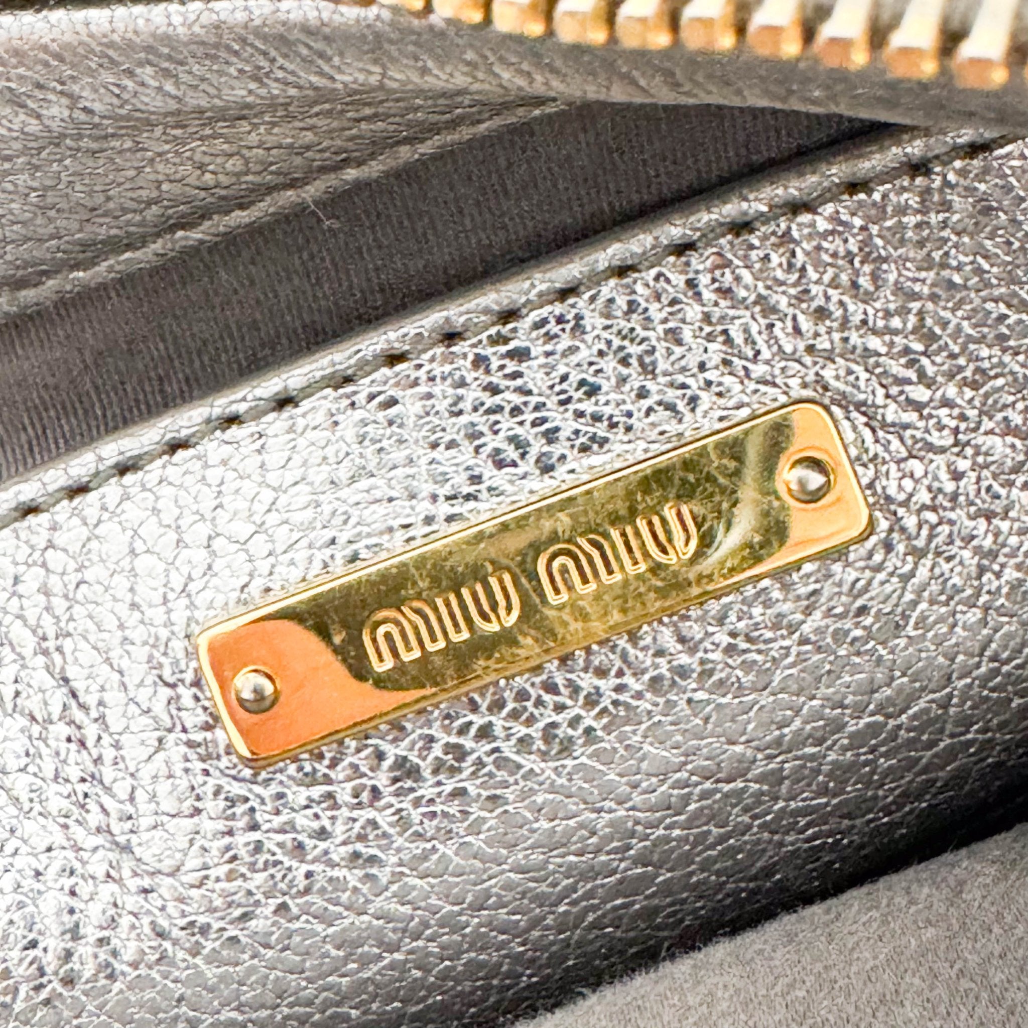 MIU MIU Gold and Silver Leather Camera Crossbody Bag, in , Sold by HIVE PRELOVED - Crossbody bags, ,