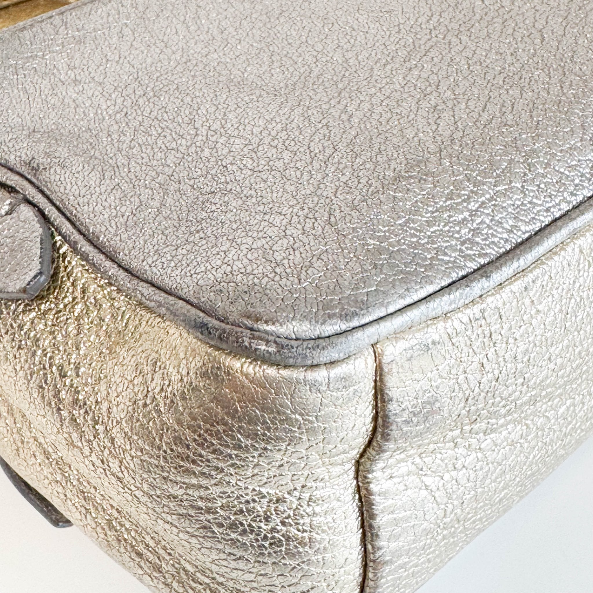 MIU MIU Gold and Silver Leather Camera Crossbody Bag, in , Sold by HIVE PRELOVED - Crossbody bags, ,