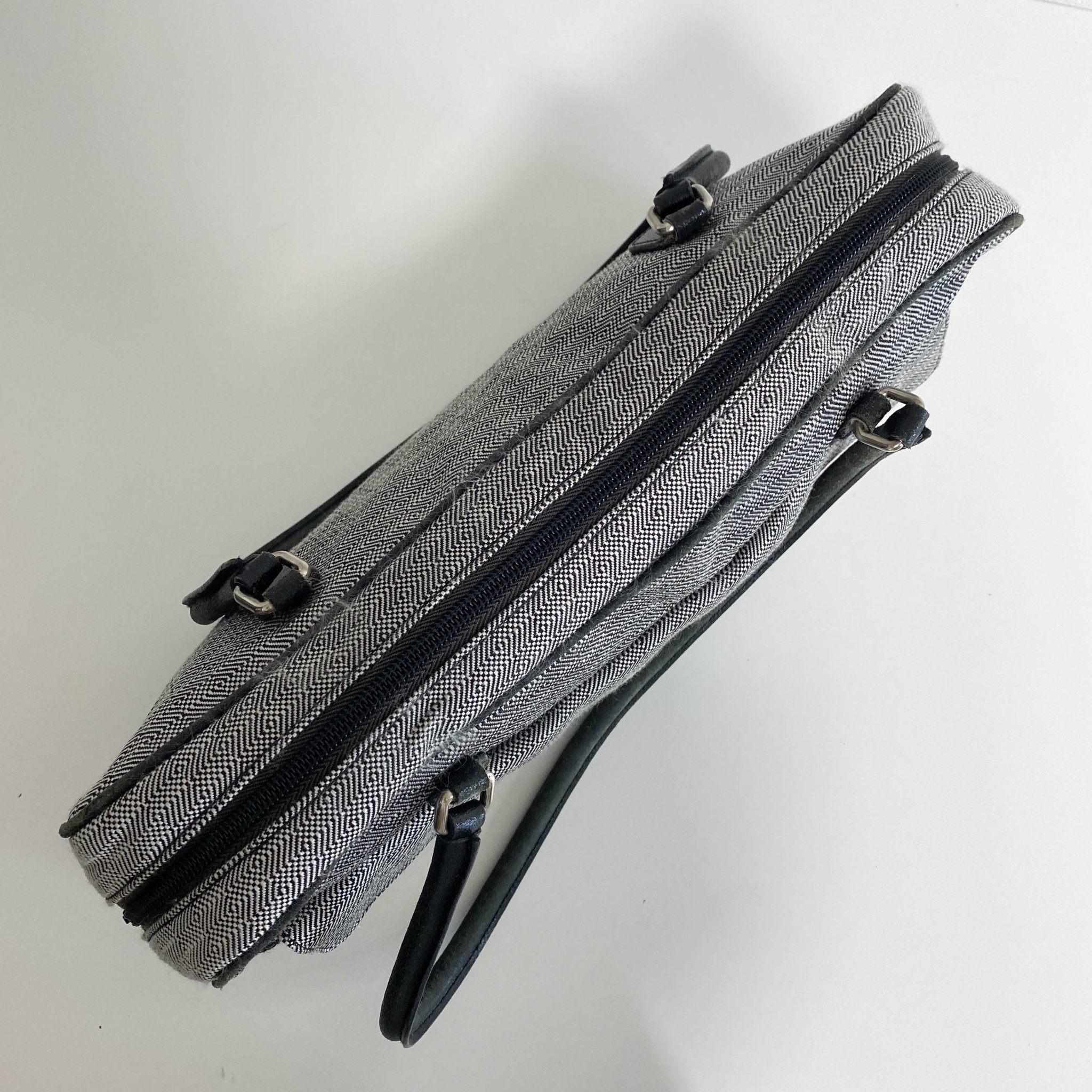 MIU MIU Horizontal Canvas Grey Handbag, in , Sold by HIVE PRELOVED - Shoulder Bags, ,