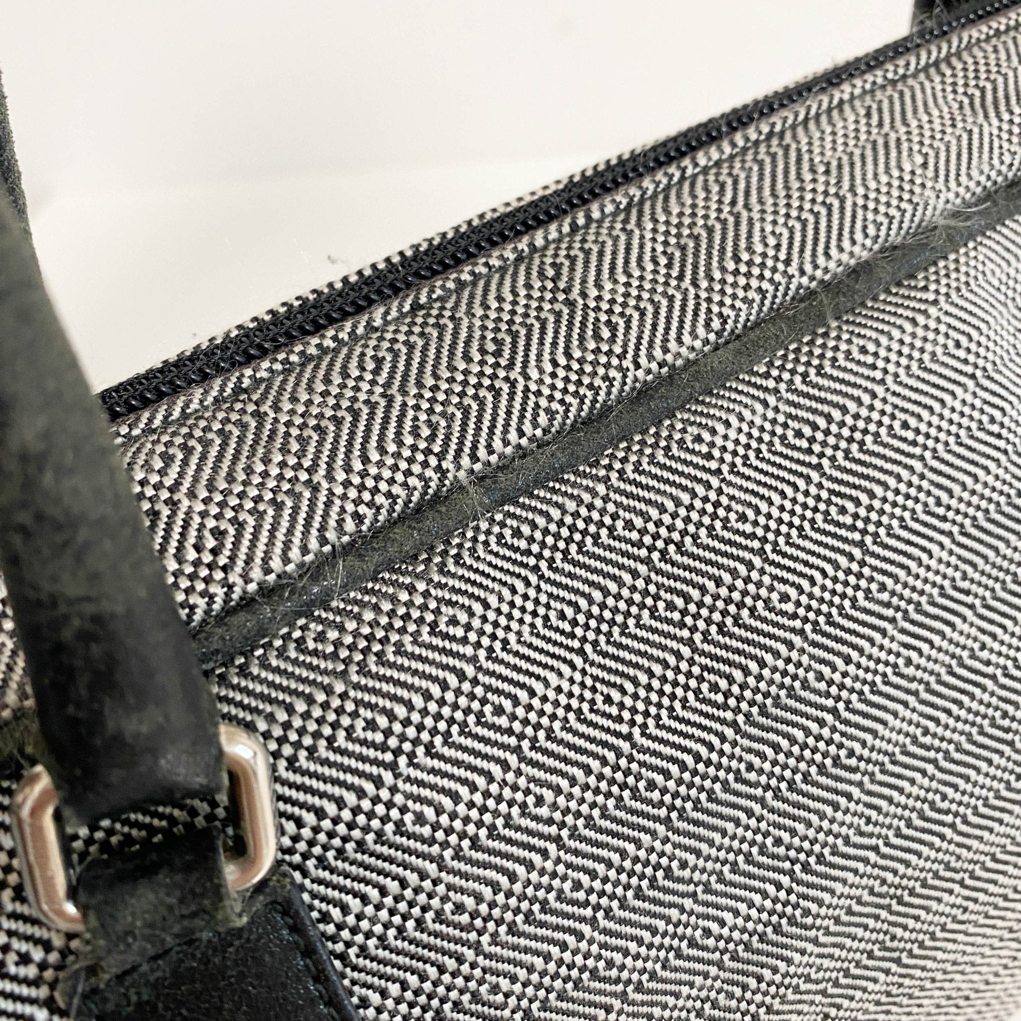 MIU MIU Horizontal Canvas Grey Handbag, in , Sold by HIVE PRELOVED - Shoulder Bags, ,