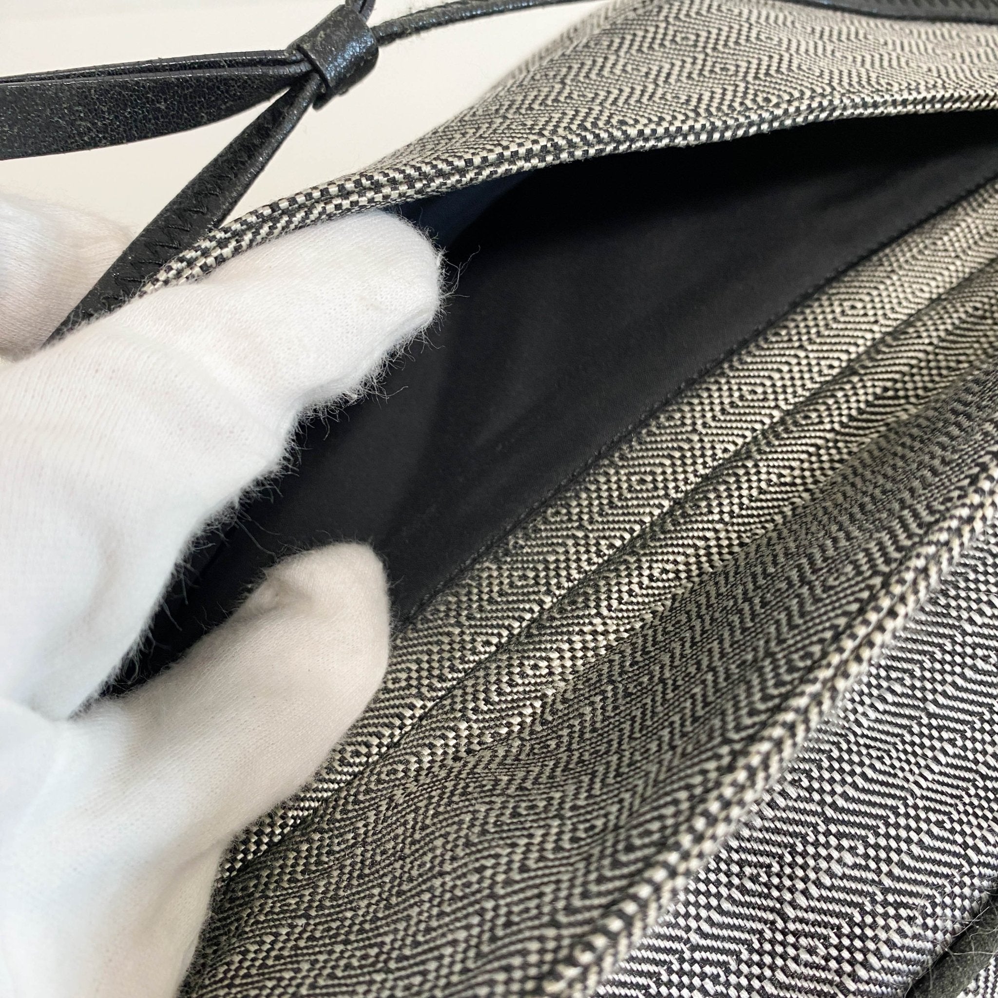 MIU MIU Horizontal Canvas Grey Handbag, in , Sold by HIVE PRELOVED - Shoulder Bags, ,