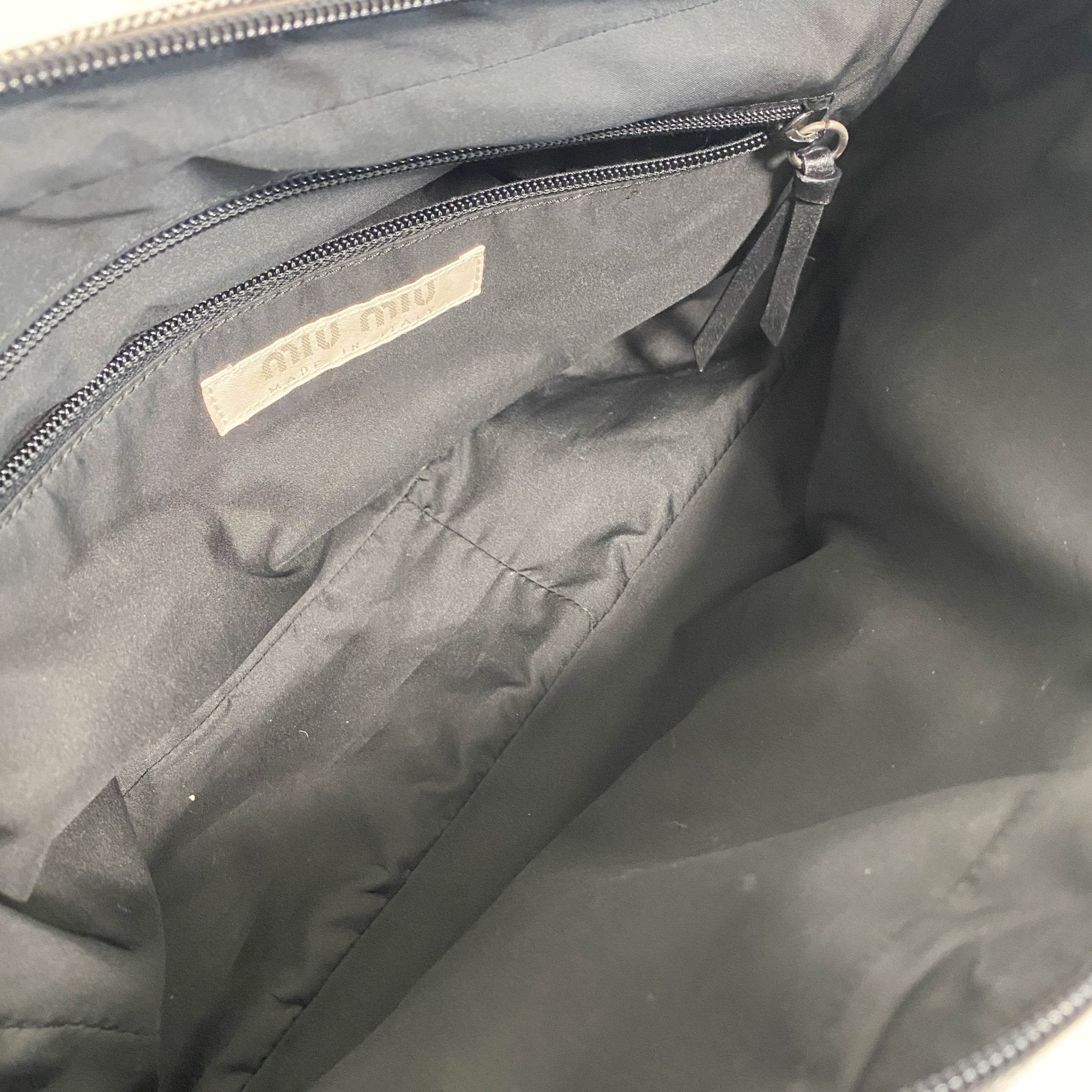 MIU MIU Horizontal Canvas Grey Handbag, in , Sold by HIVE PRELOVED - Shoulder Bags, ,