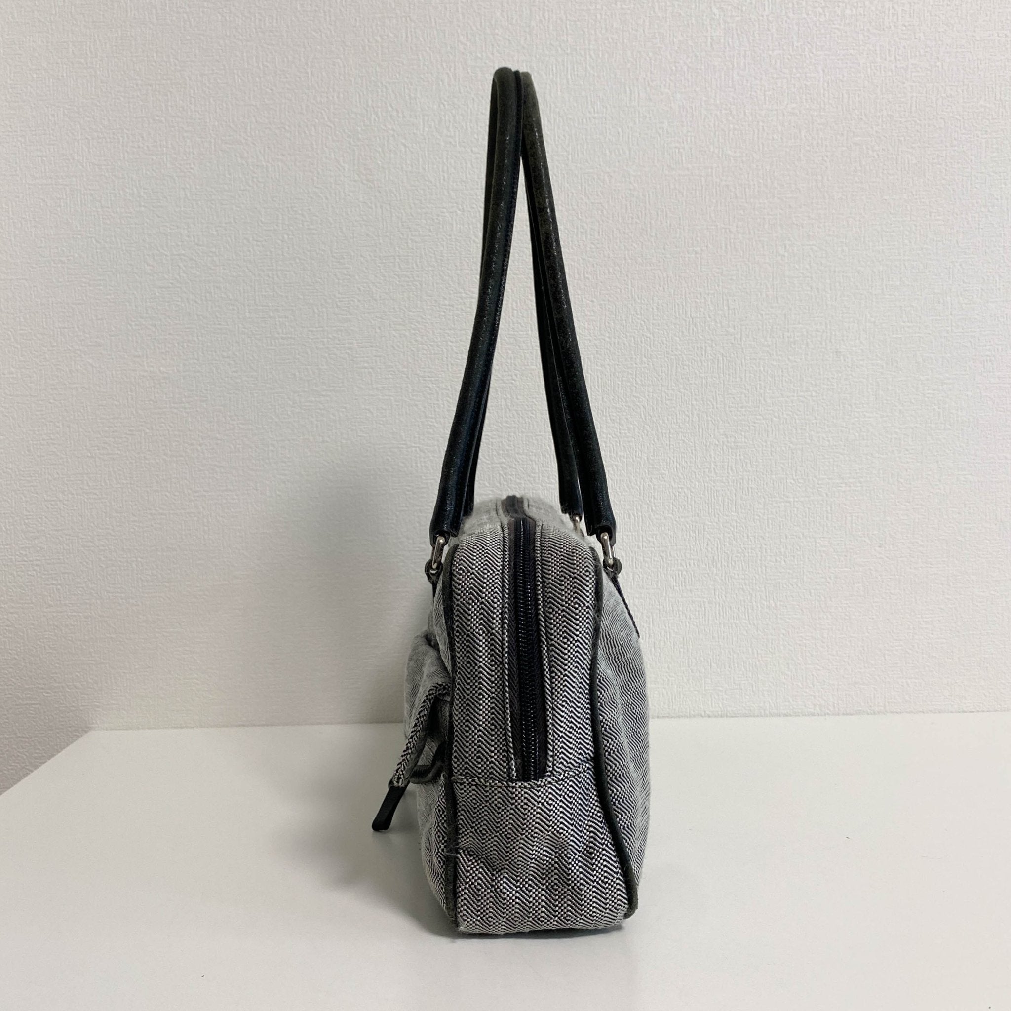 MIU MIU Horizontal Canvas Grey Handbag, in , Sold by HIVE PRELOVED - Shoulder Bags, ,