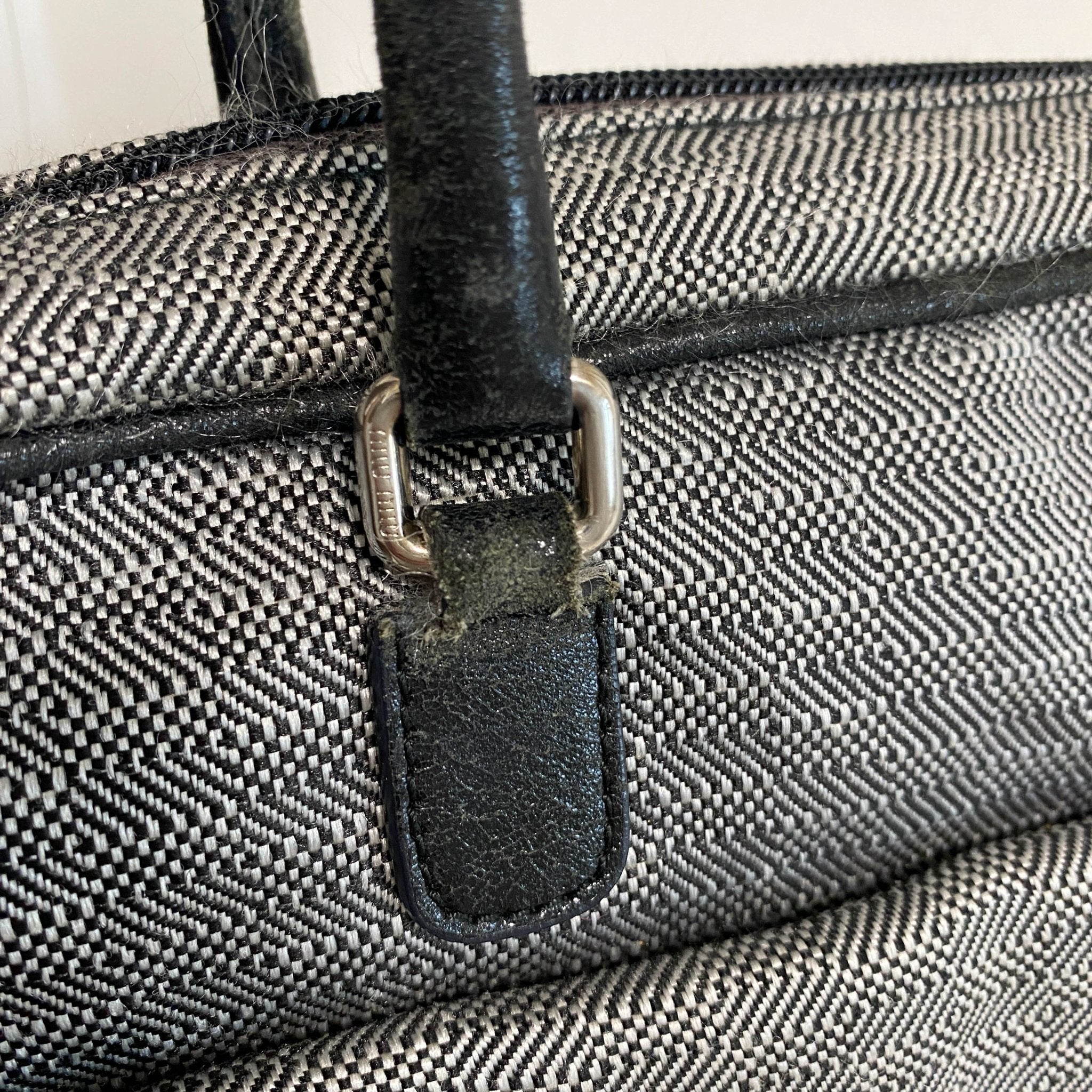 MIU MIU Horizontal Canvas Grey Handbag, in , Sold by HIVE PRELOVED - Shoulder Bags, ,