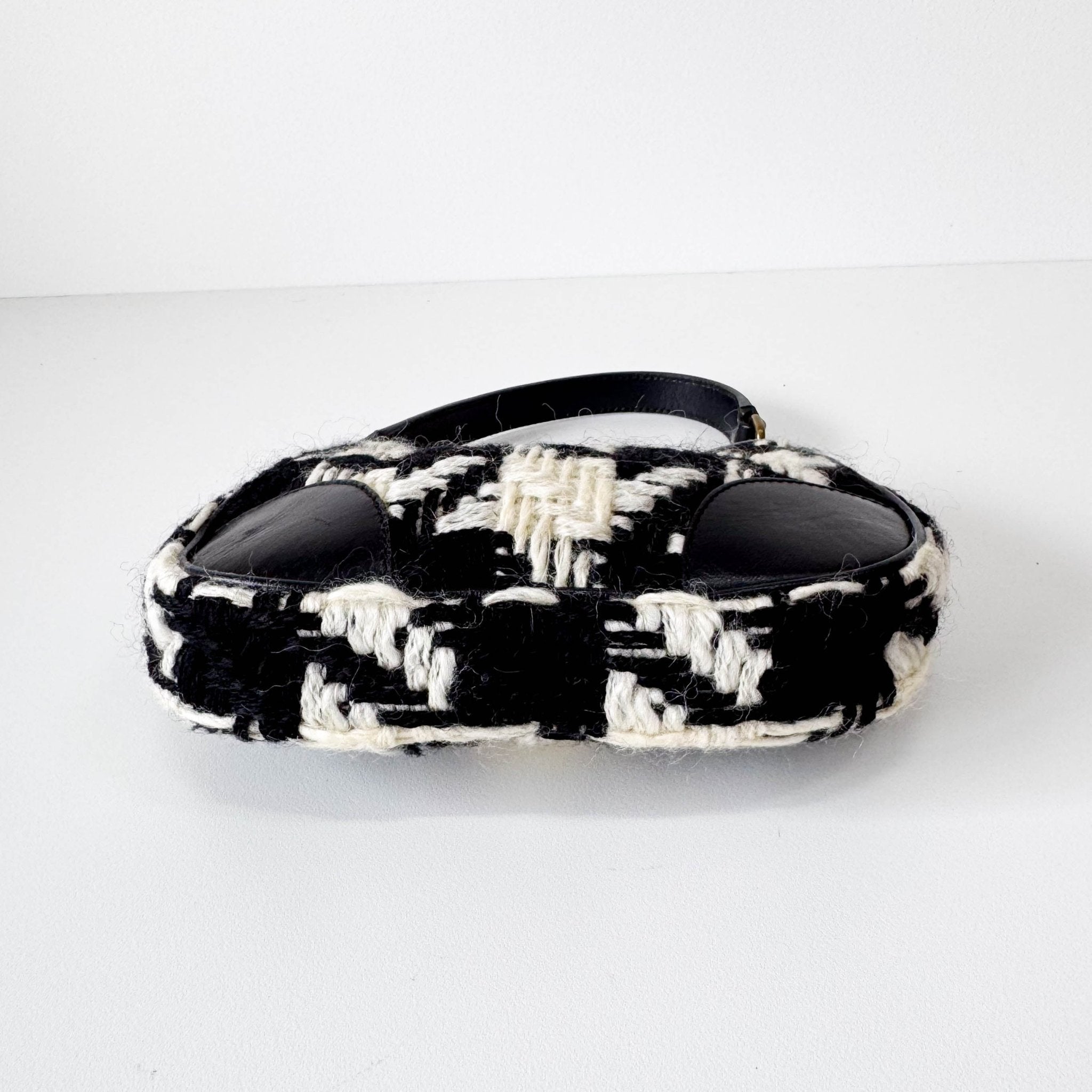 MIU MIU Houndstooth Wool B&W Mini Handle Bag, in , Sold by HIVE PRELOVED - Handle Bags, ,