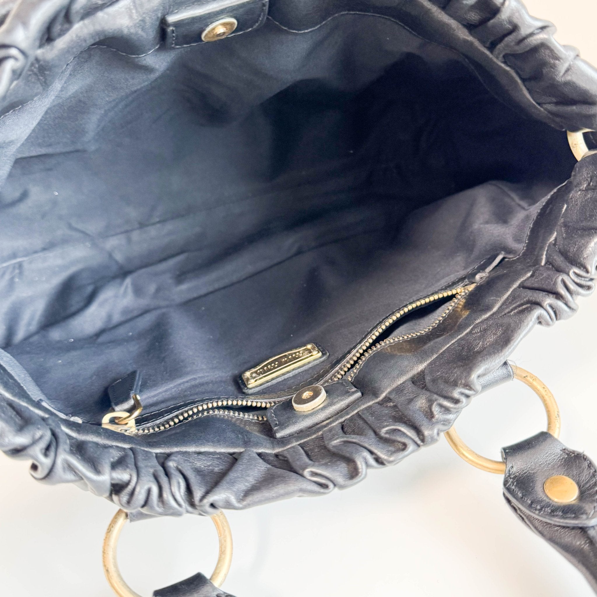 MIU MIU Leather Black Gathered Handle Shoulder Bag, in , Sold by HIVE PRELOVED - Handle Bags, ,