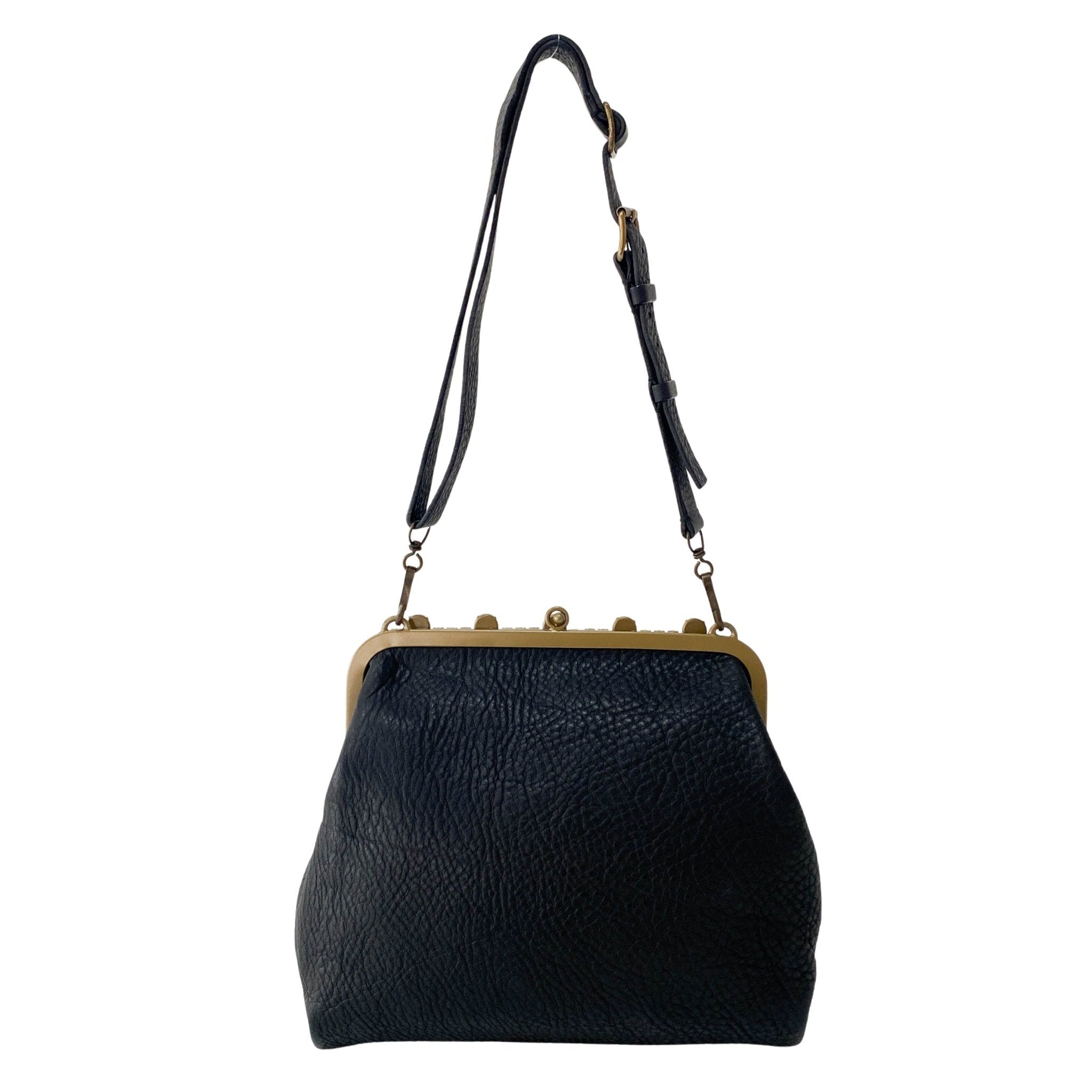 MIU MIU Leather Black Rhinestone Frame Handbag, in , Sold by HIVE PRELOVED - Shoulder Bags, ,