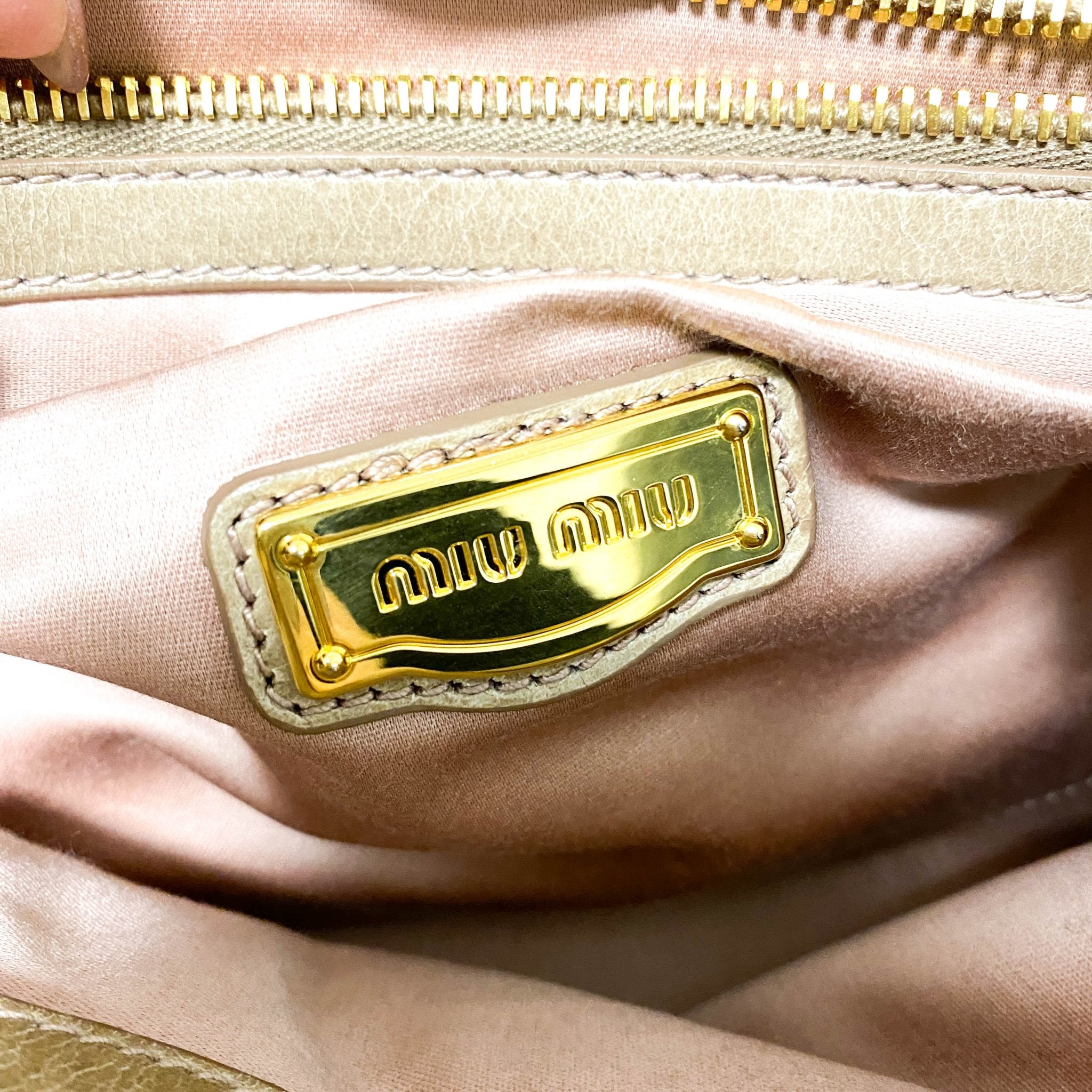 MIU MIU Leather Brown Gathered Handle Shoulder Bag, in , Sold by HIVE PRELOVED - Shoulder Bags, ,