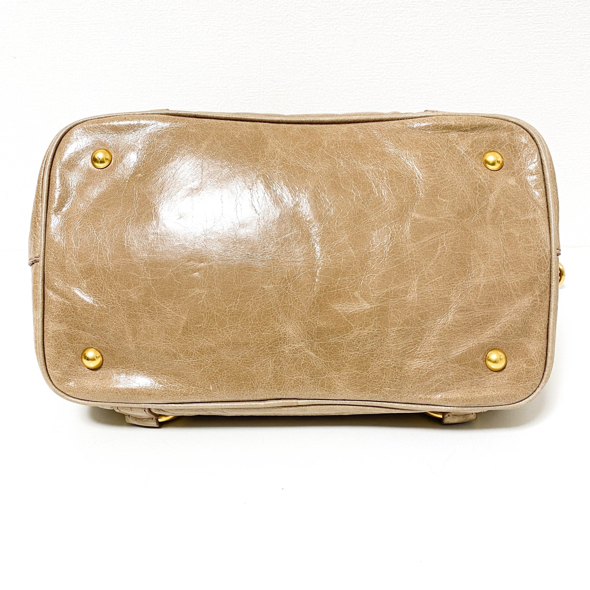 MIU MIU Leather Brown Gathered Handle Shoulder Bag, in , Sold by HIVE PRELOVED - Shoulder Bags, ,