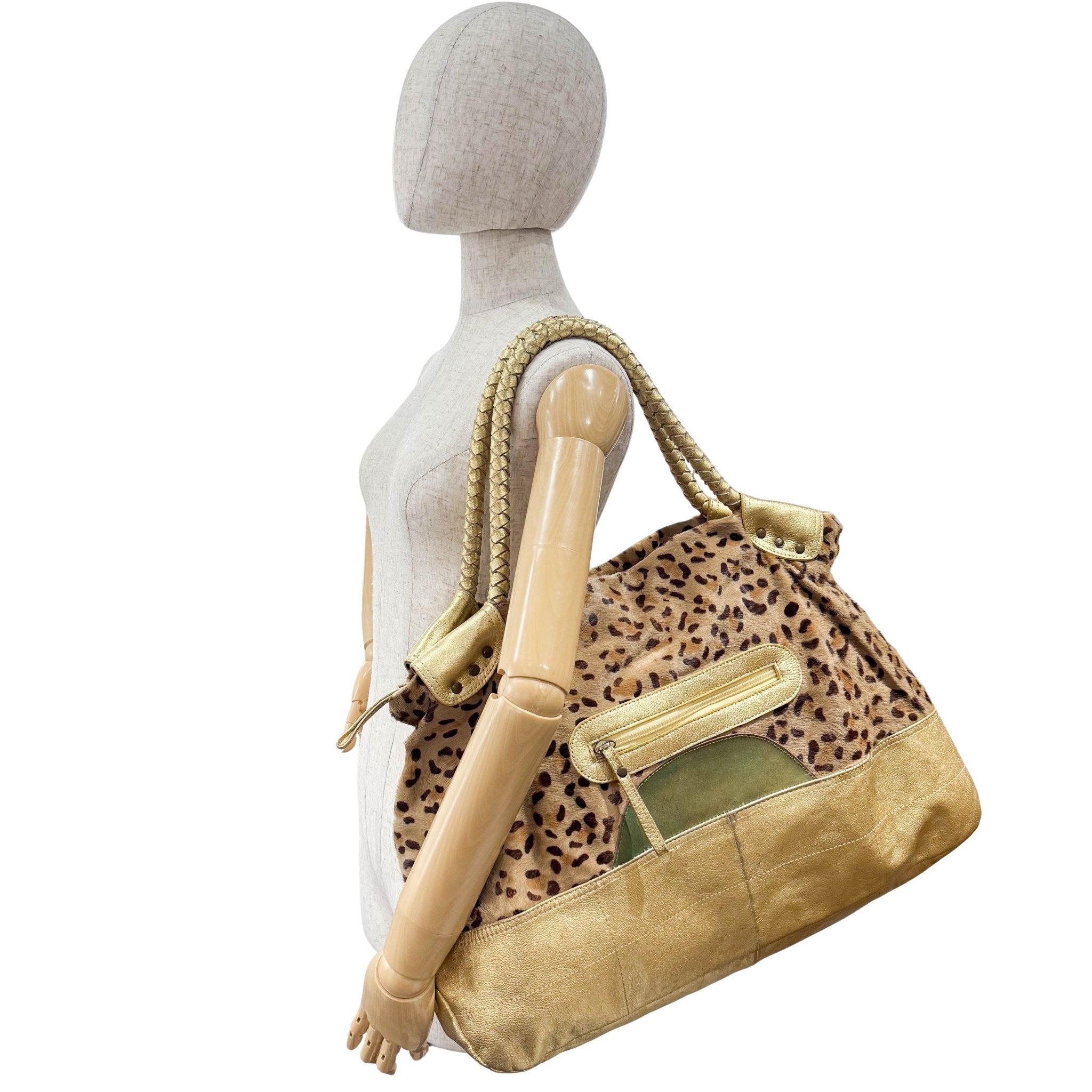 MIU MIU Leopard Print Pony Hair & Golden Details Shoulder Bag, in , Sold by HIVE PRELOVED - Shoulder Bags, ,