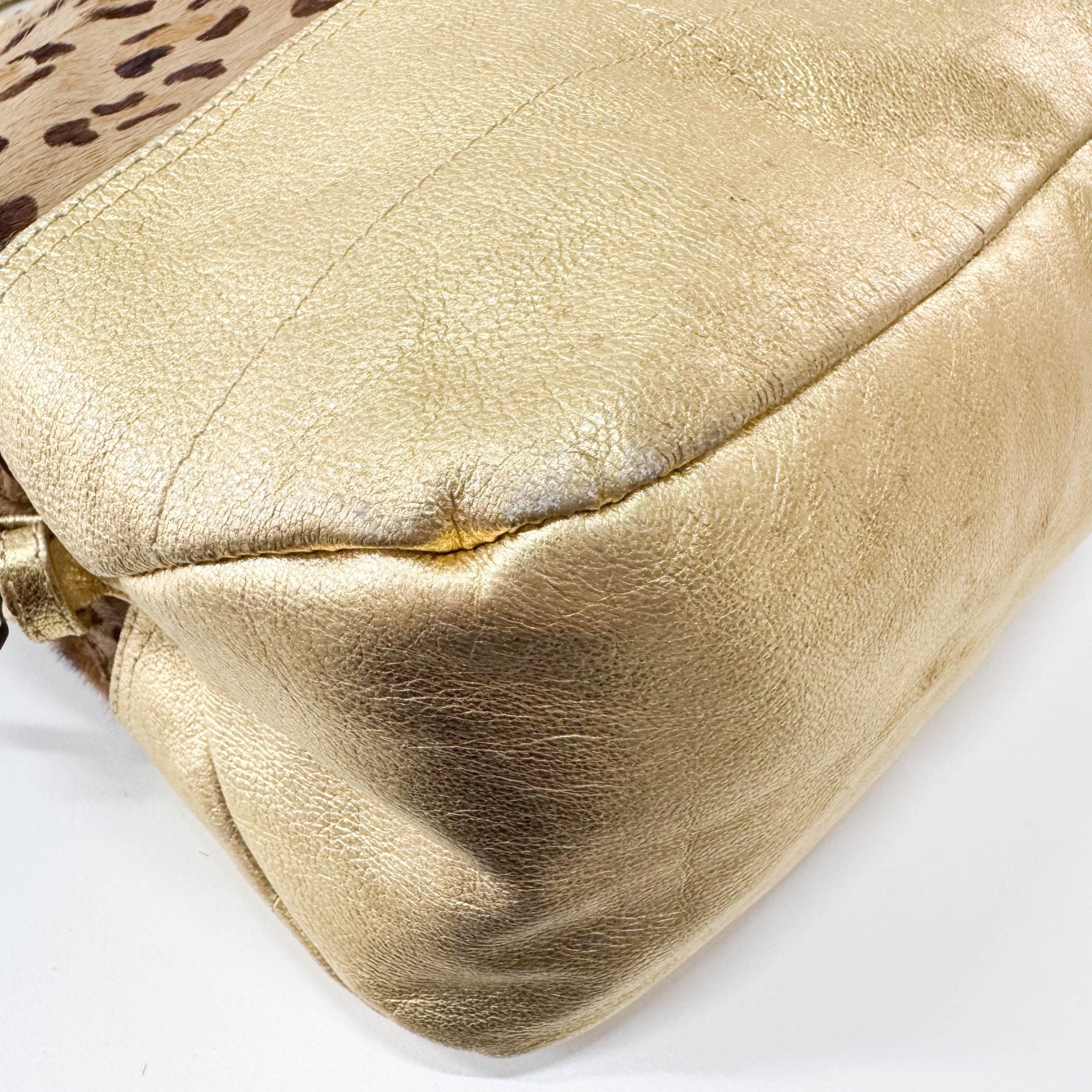 MIU MIU Leopard Print Pony Hair & Golden Details Shoulder Bag, in , Sold by HIVE PRELOVED - Shoulder Bags, ,