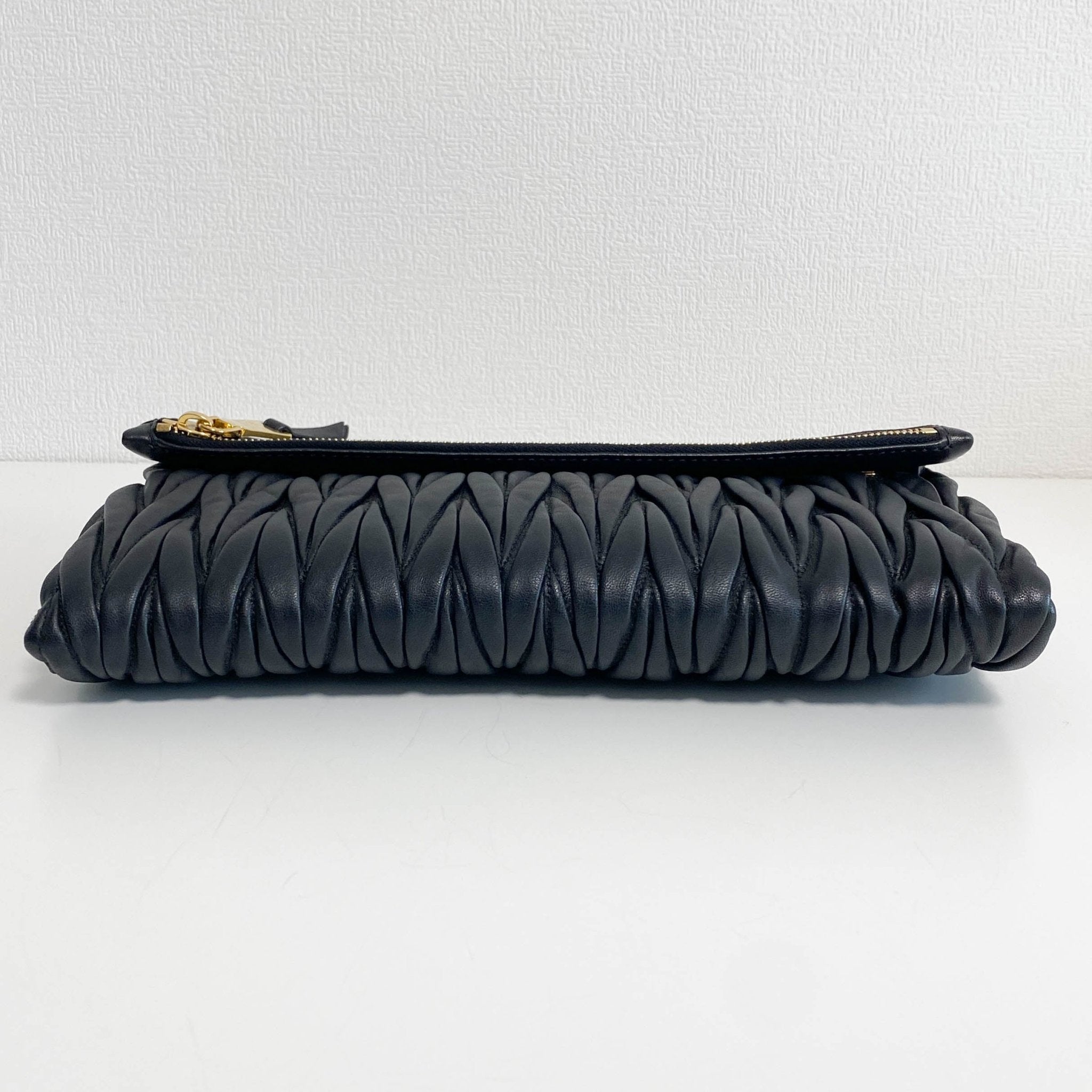 MIU MIU Matelasse Black Lambskin Leather Crossbody Clutch Bag, in , Sold by HIVE PRELOVED - Clutch bags, Crossbody bags,