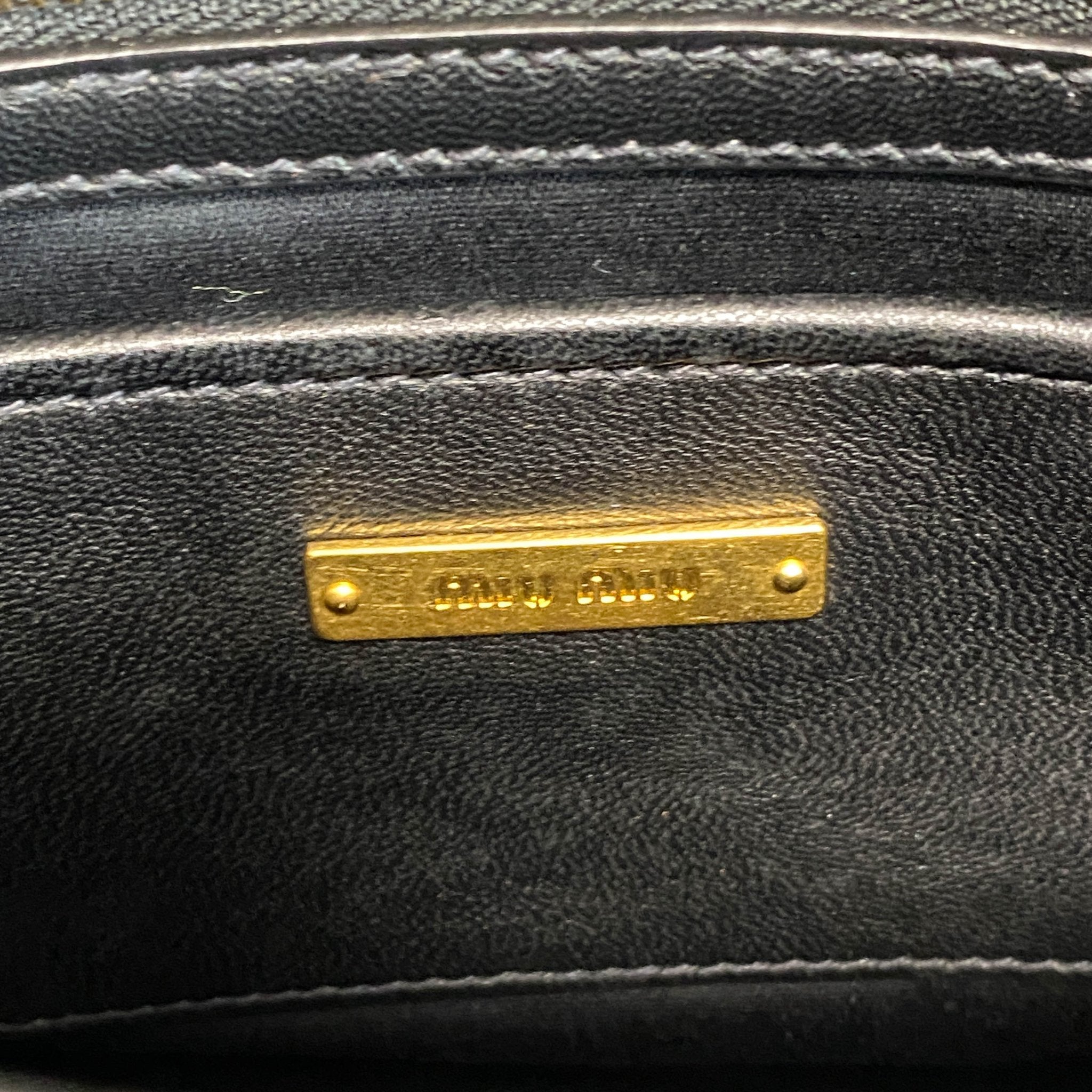 MIU MIU Matelasse Black Lambskin Leather Crossbody Clutch Bag, in , Sold by HIVE PRELOVED - Clutch bags, Crossbody bags,