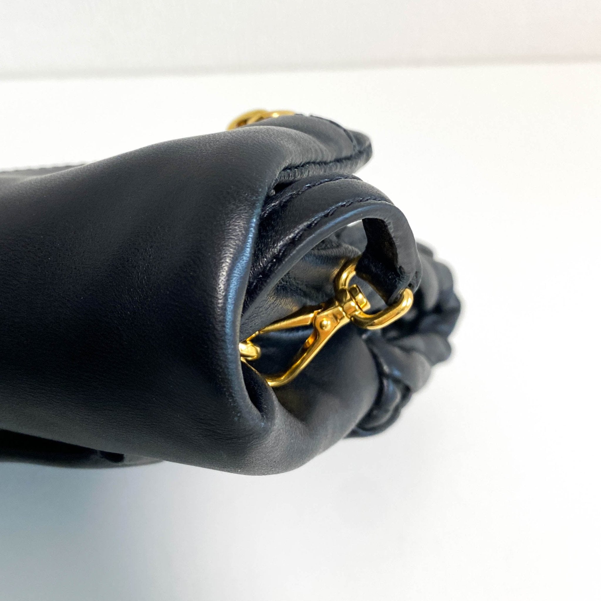 MIU MIU Matelasse Black Lambskin Leather Crossbody Clutch Bag, in , Sold by HIVE PRELOVED - Clutch bags, Crossbody bags,